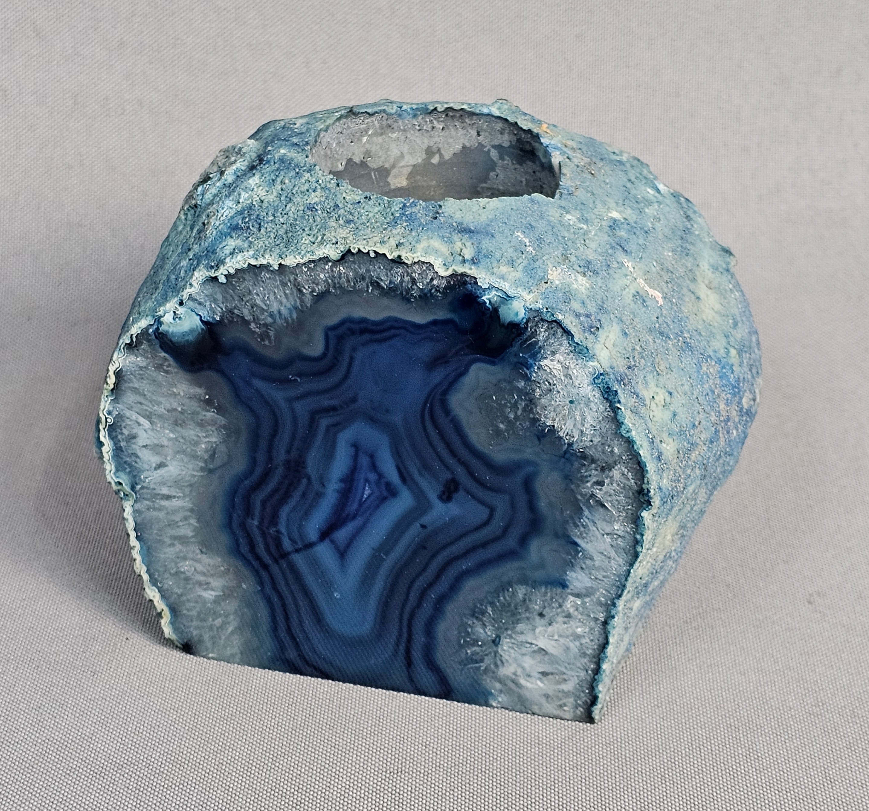 Blue Agate Candle Holder