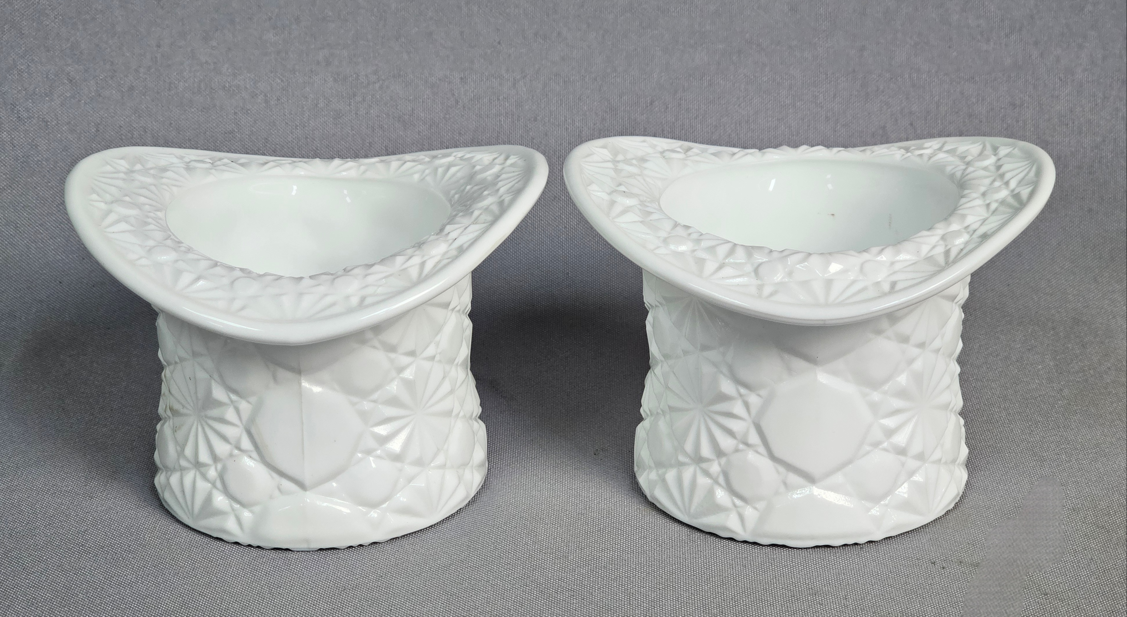 Fenton Daisy and Button Milk Glass Top Hats
