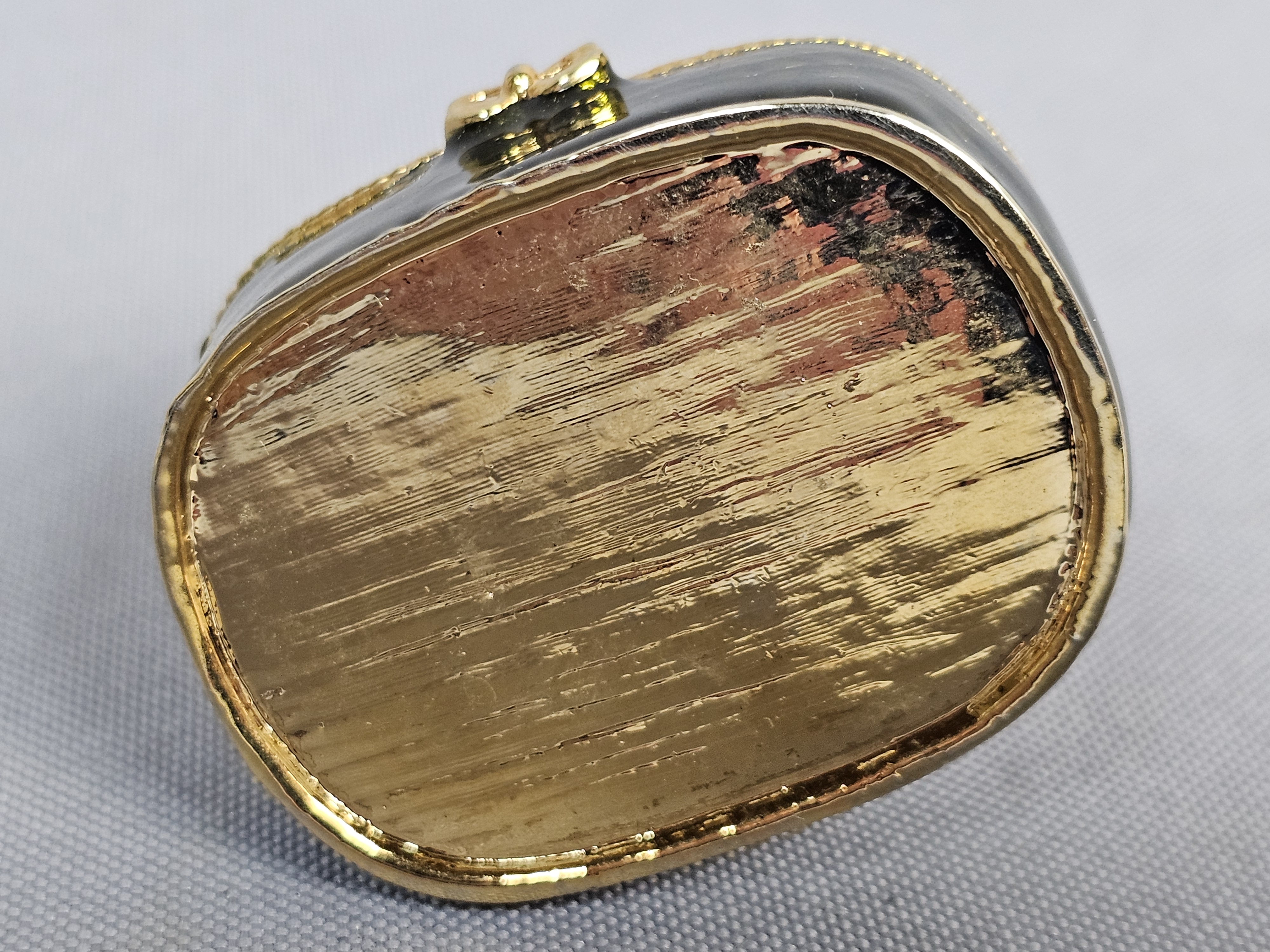 Enameled Gilt Lighthouse Trinket Box