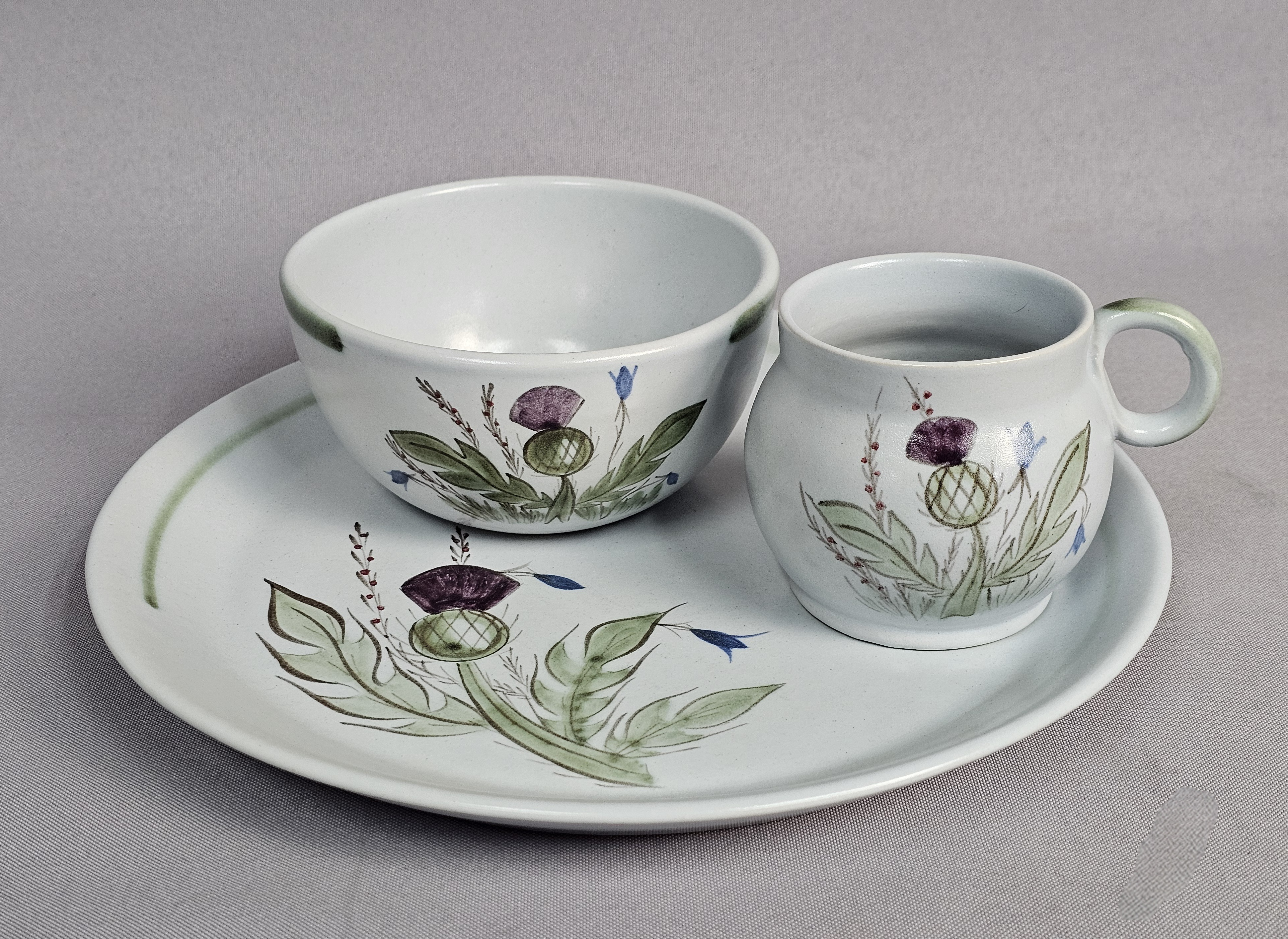 Buchan Thistleware Stoneware Breakfast Trio
