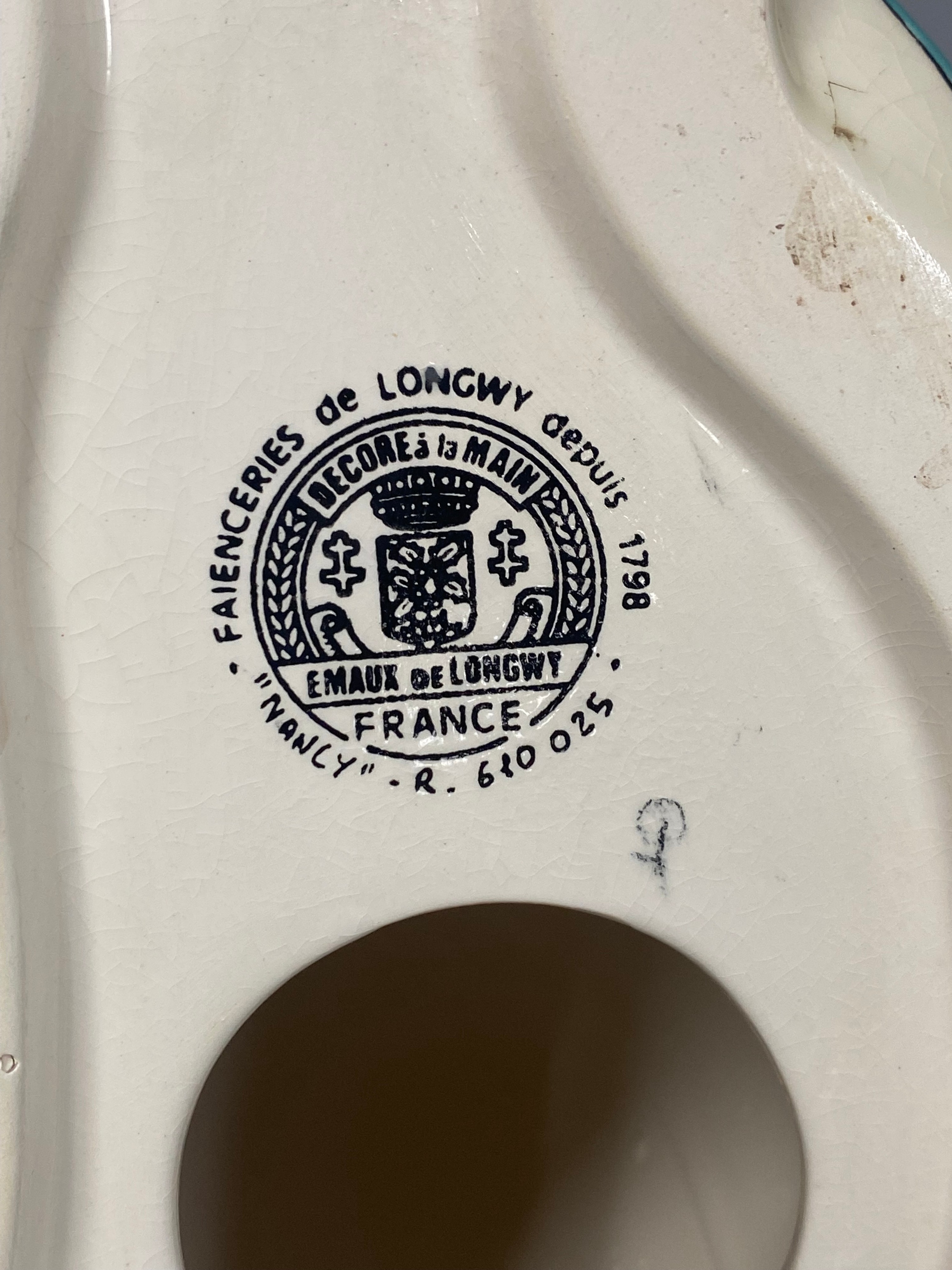 Longwy Faience Nancy Pattern Cat