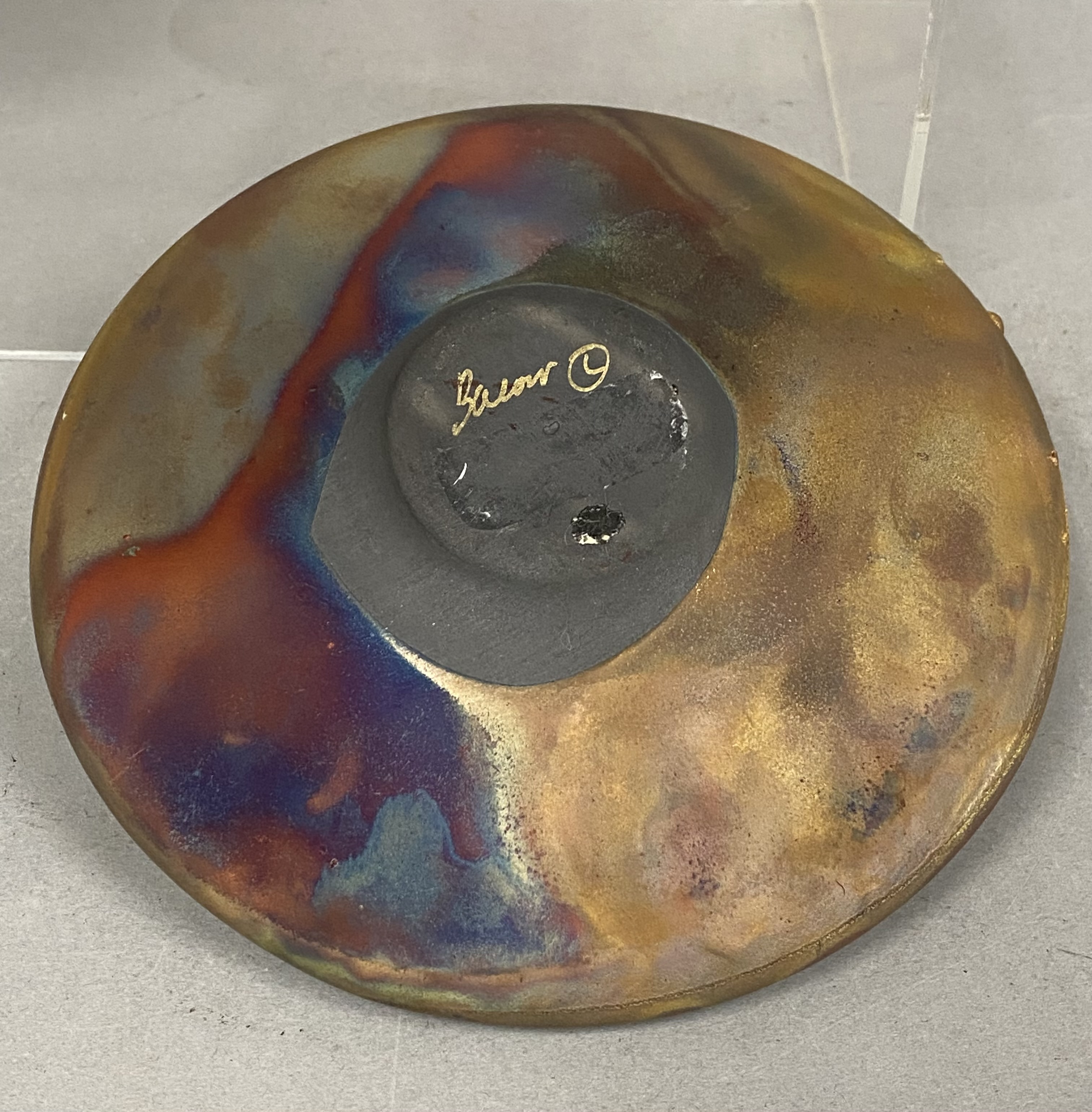 Two Baum Metallic Luster Stoneware Vessels