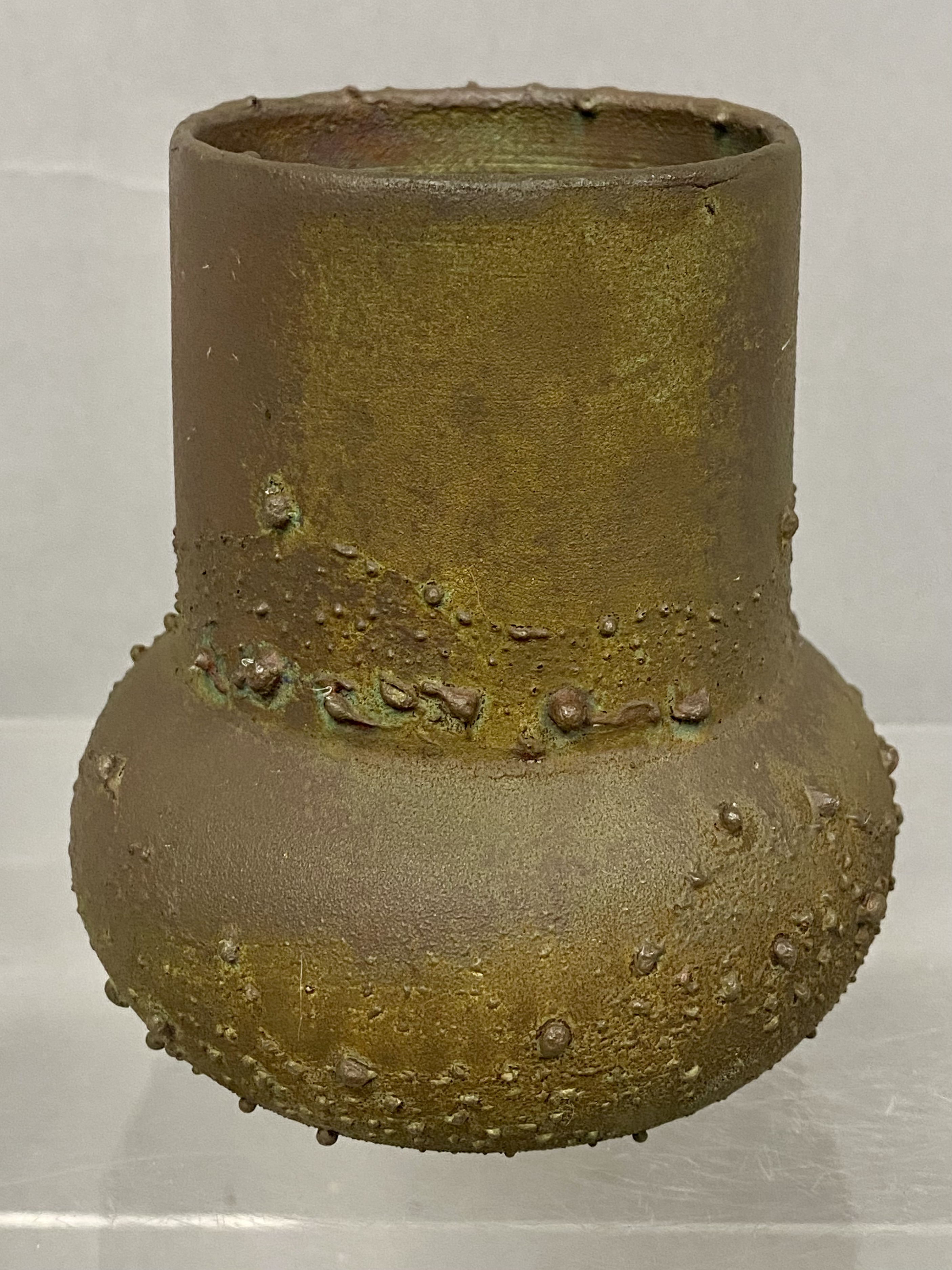 Two Baum Metallic Luster Stoneware Vessels