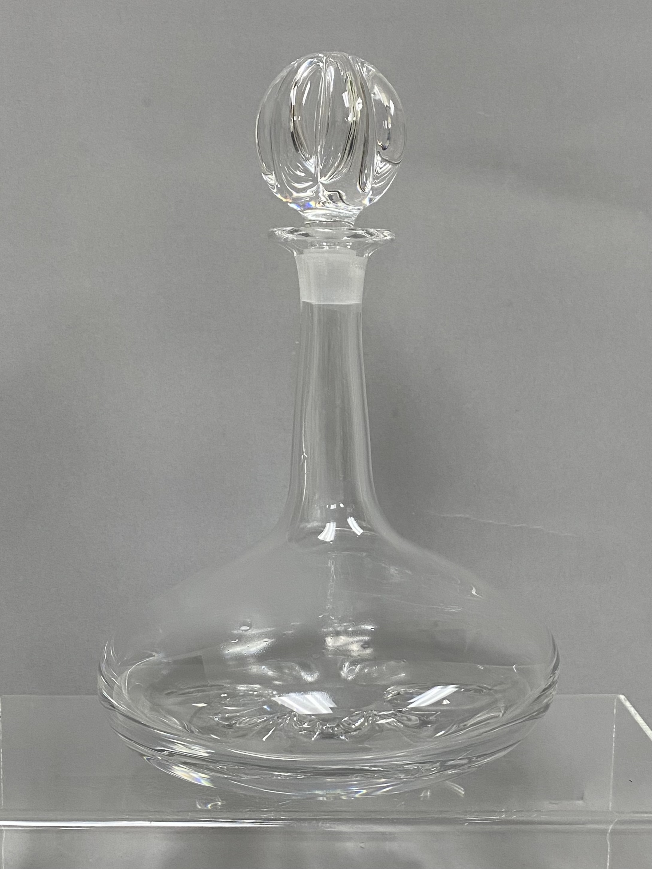 Orrefors Crystal Nils Landberg Ships Decanter