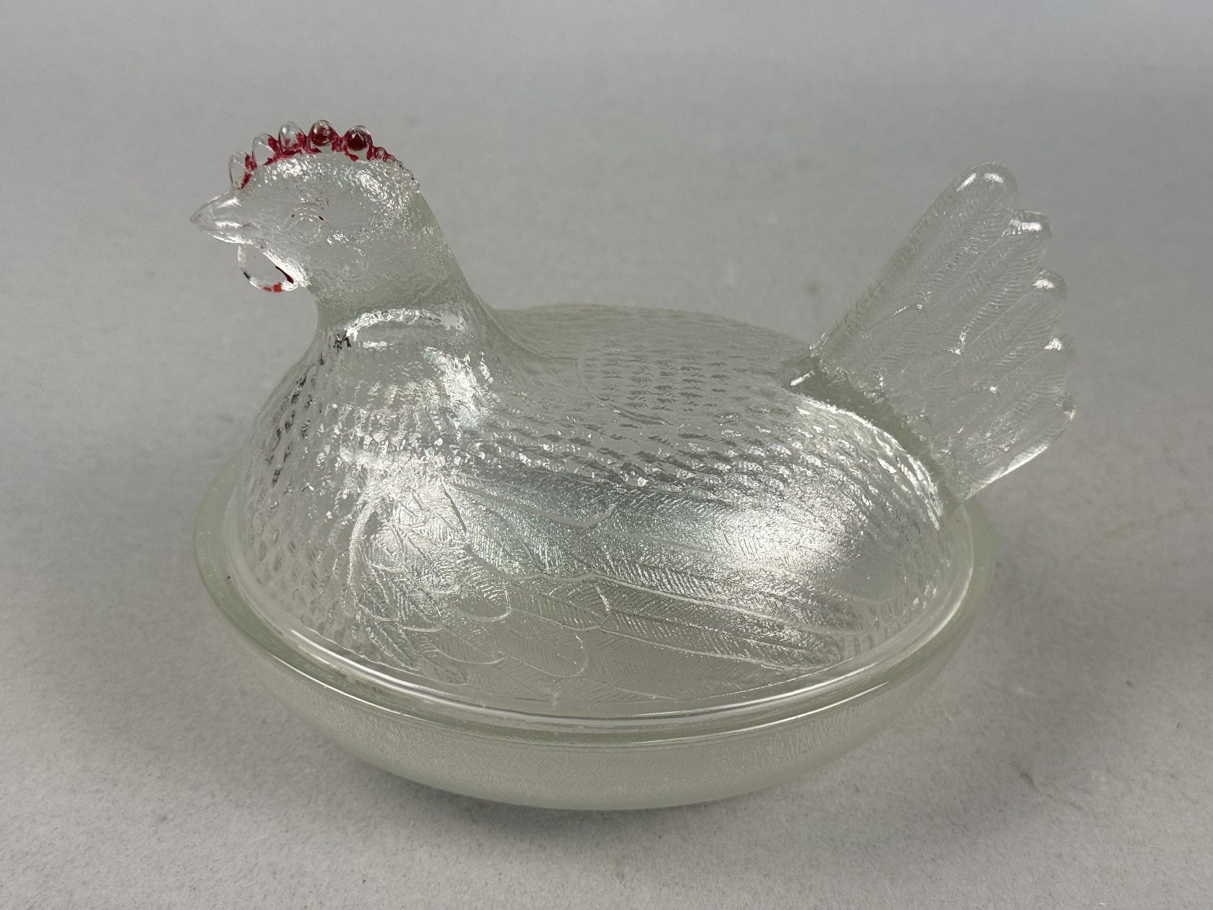 Indiana Glass Clear Hen on Nest