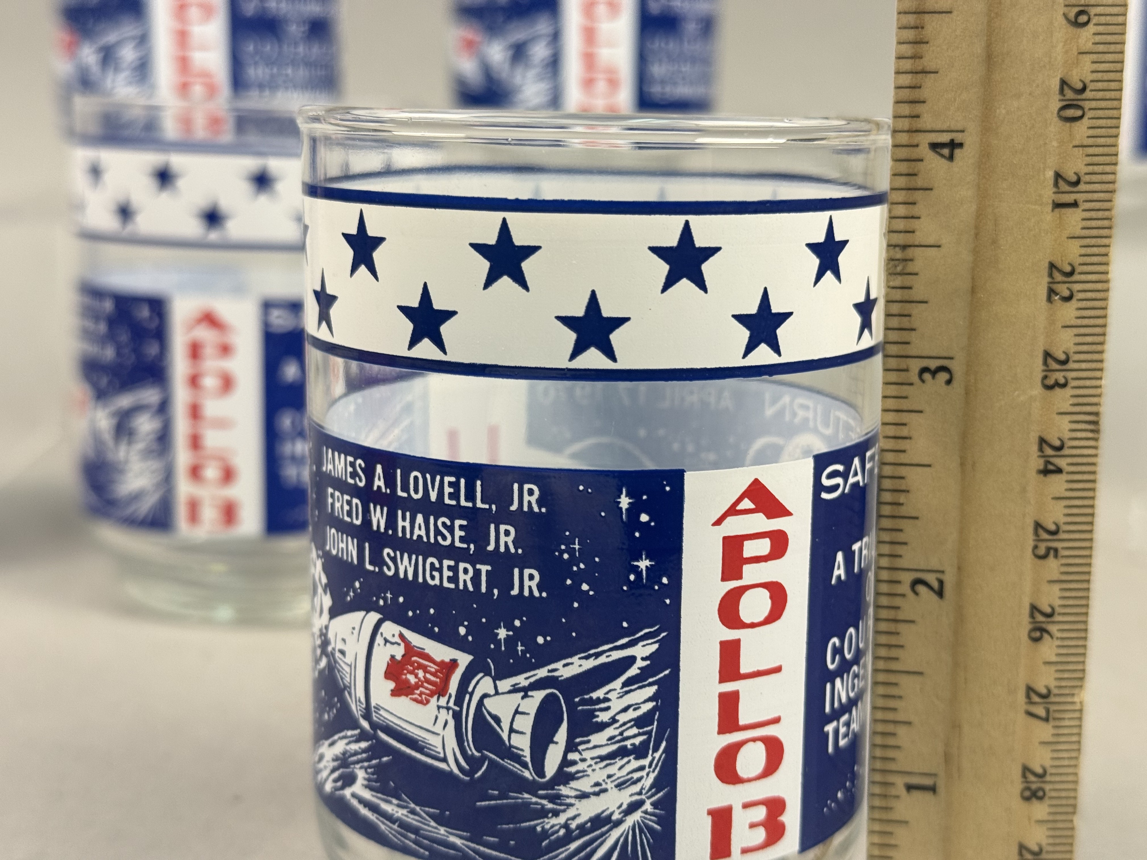 LIbby Apollo 13 Commemorative Glasses