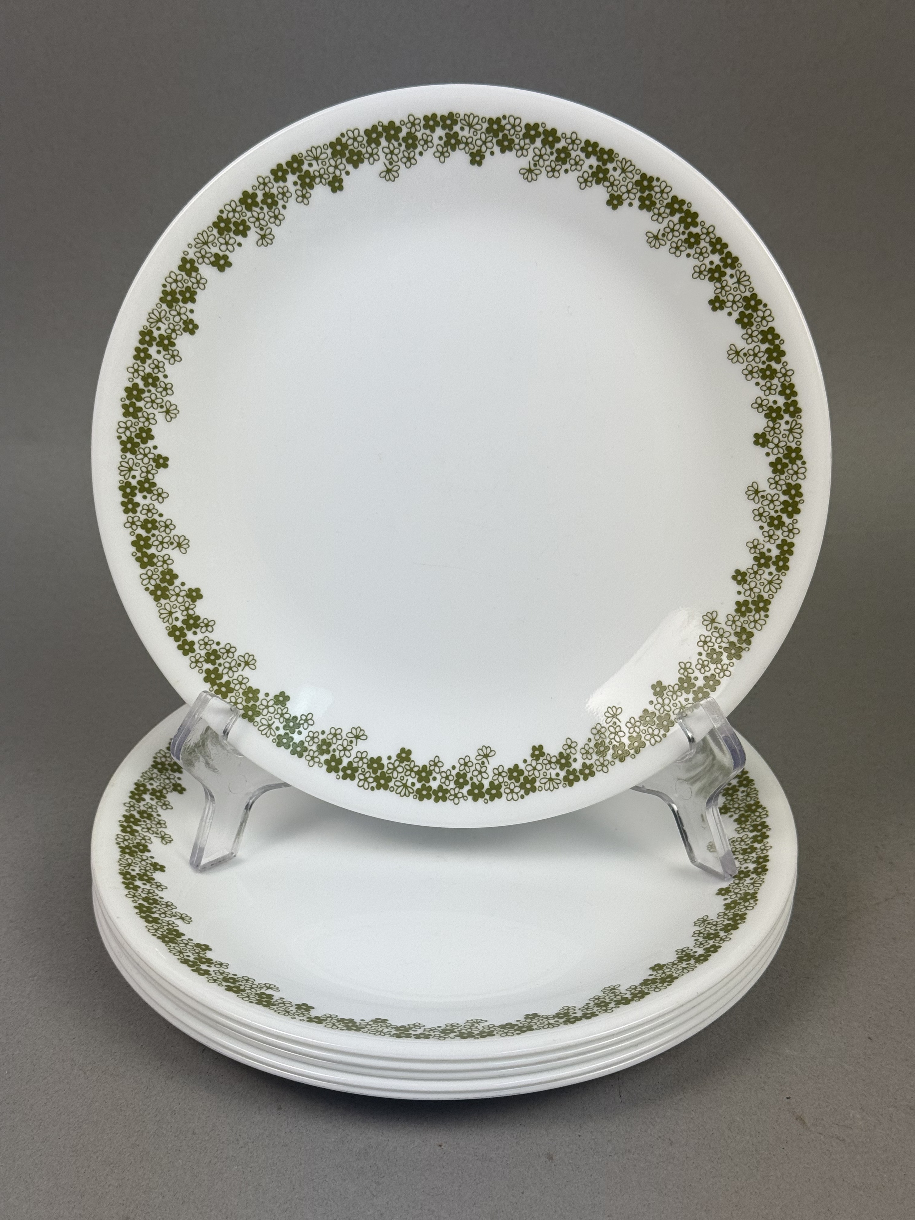 Corelle Spring Blossom Green Dinner Plates