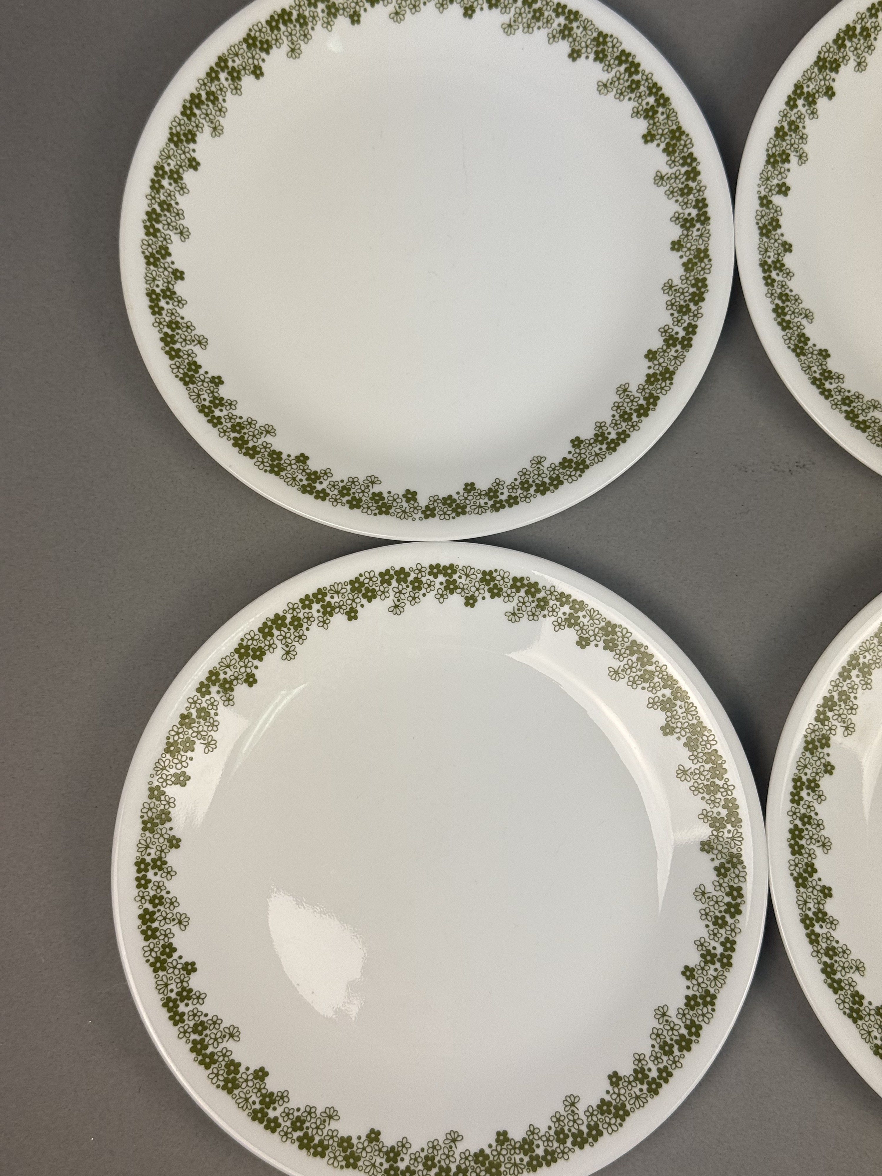 Corelle Spring Blossom Green Dinner Plates