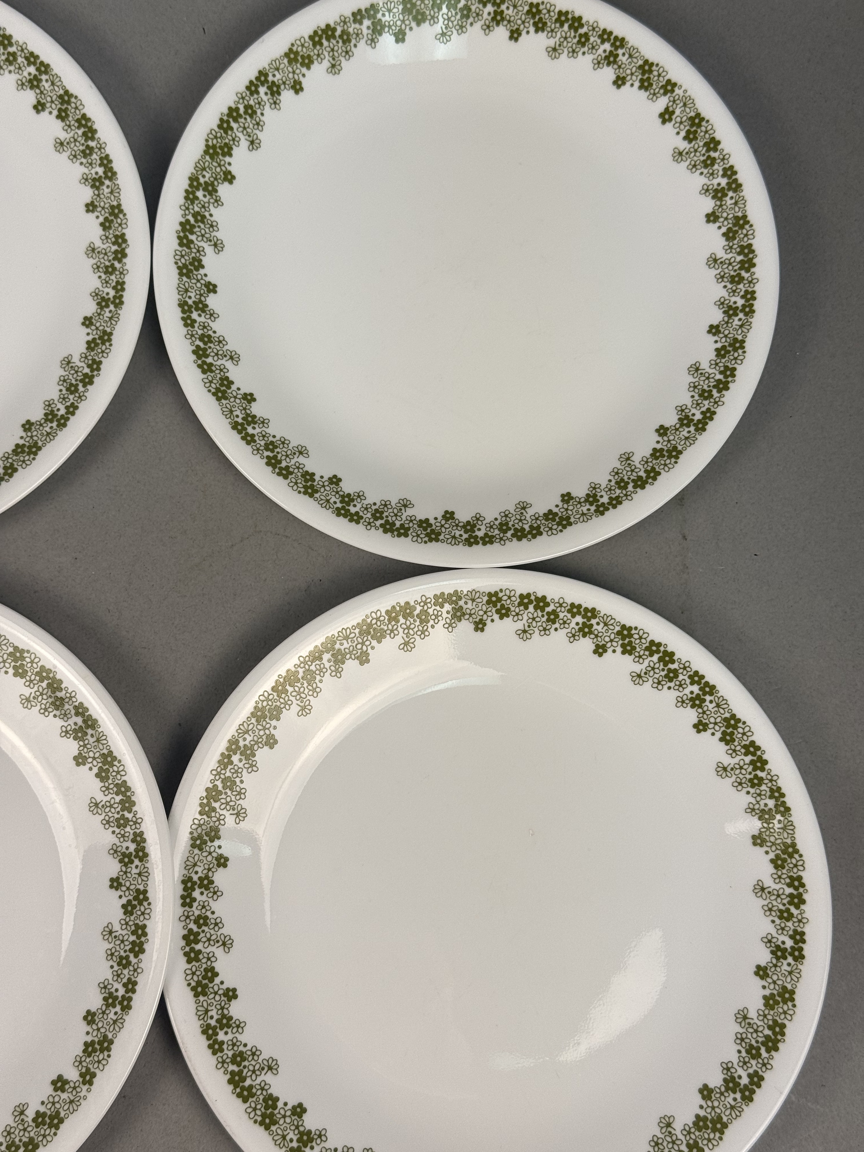 Corelle Spring Blossom Green Dinner Plates