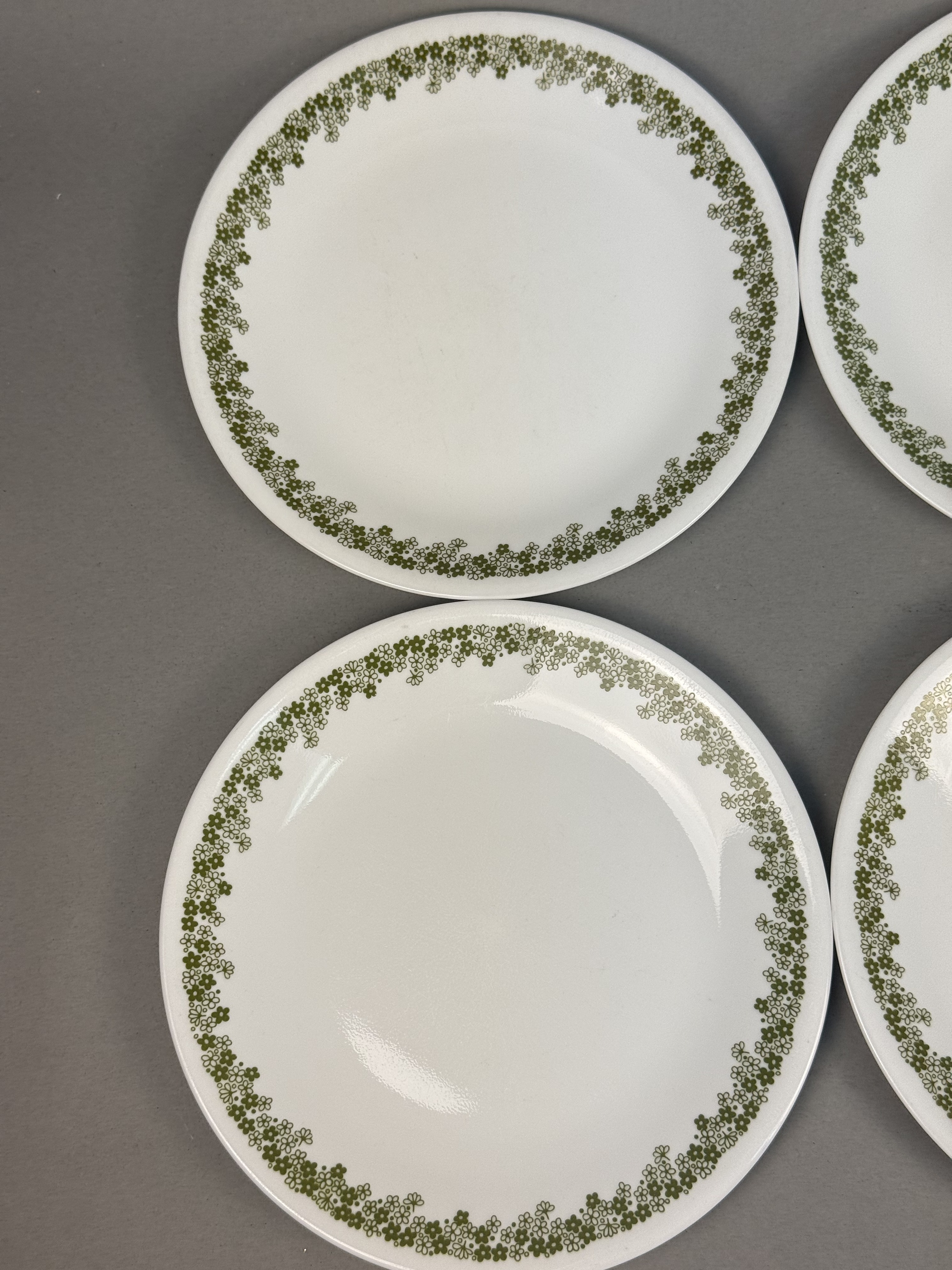 Corelle Spring Blossom Green Plates