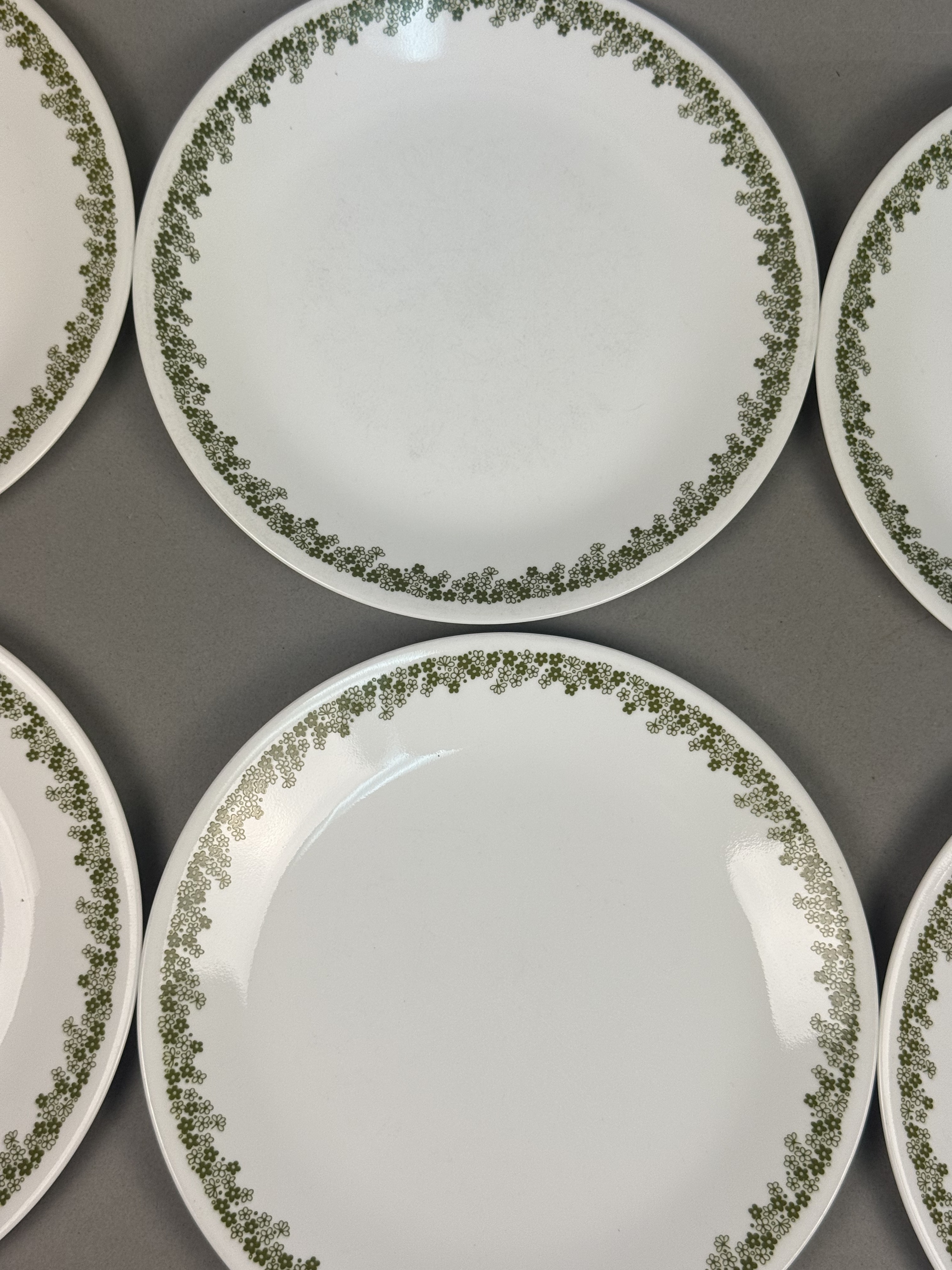 Corelle Spring Blossom Green Dinner Plates
