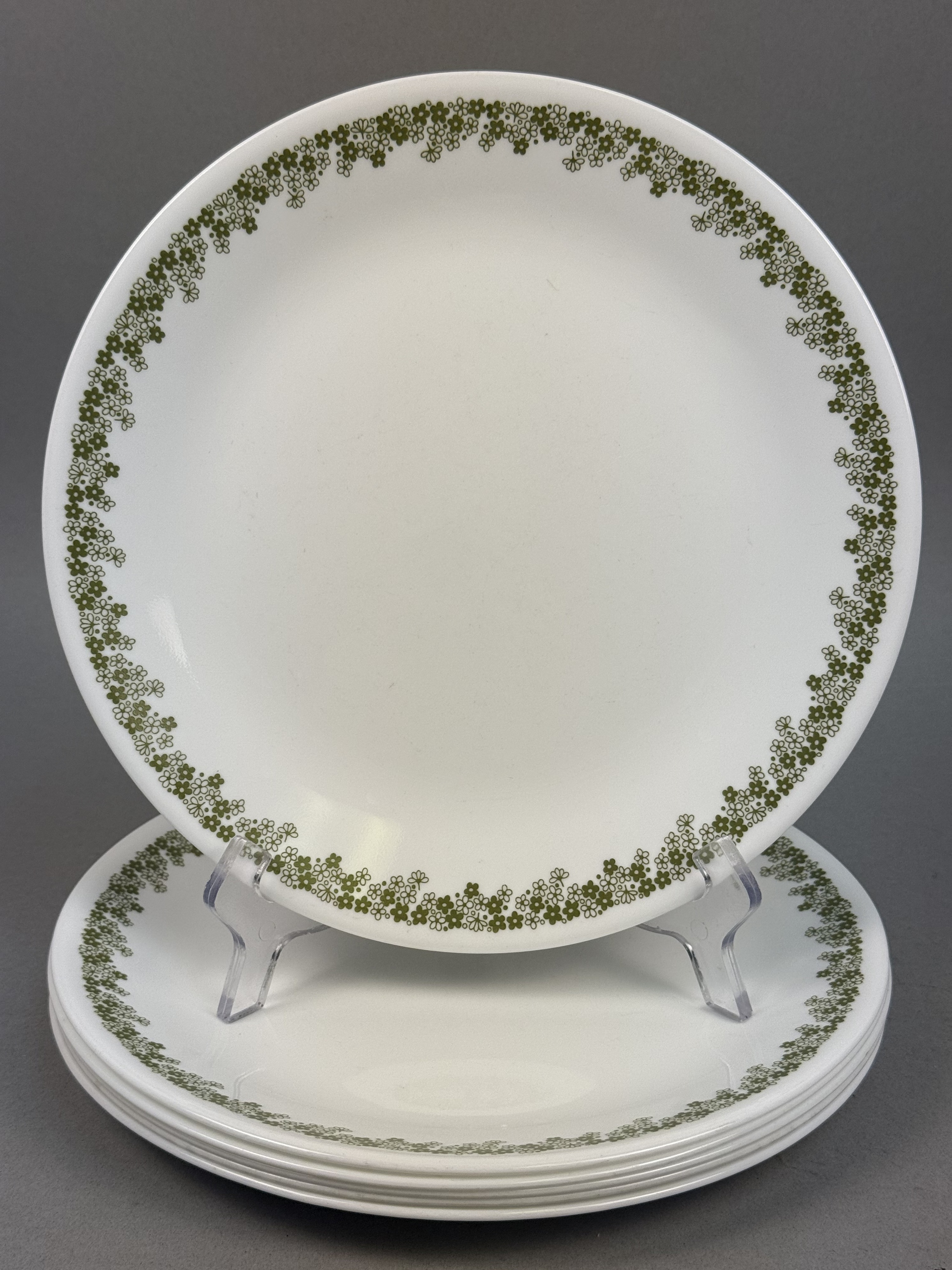Corelle Spring Blossom Green Dinner Plates