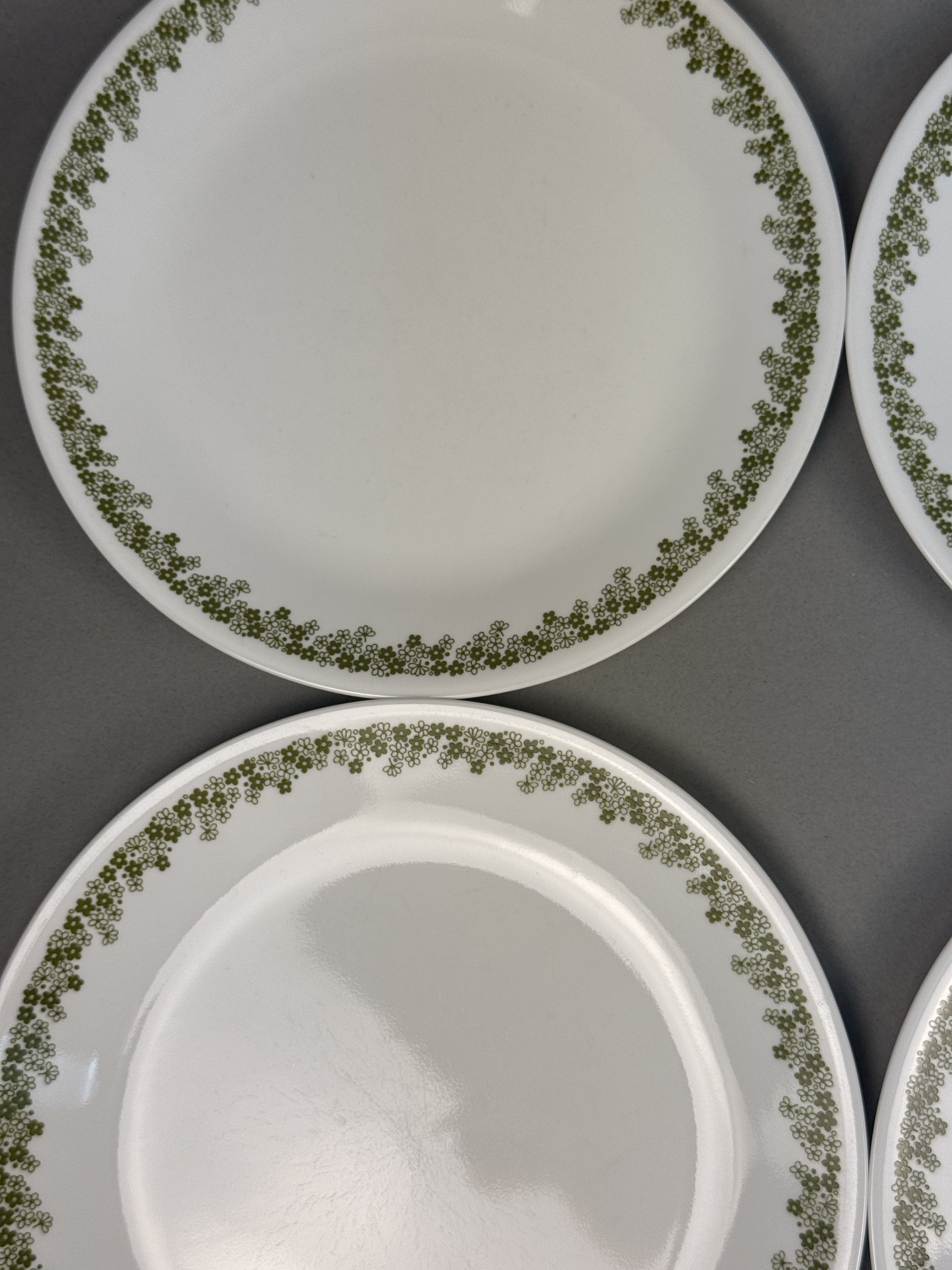 Corelle Spring Blossom Green Dinner Plates
