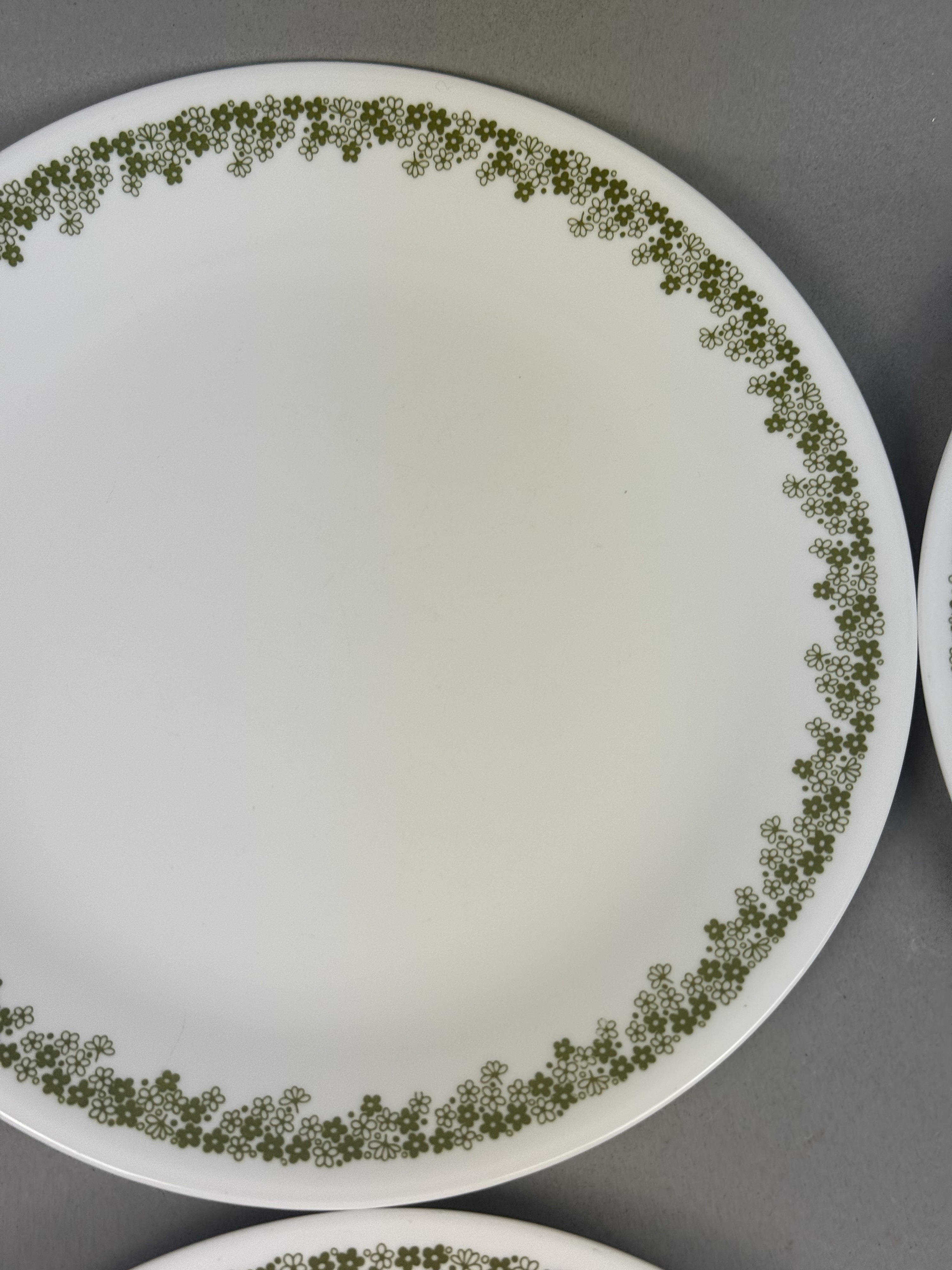 Corelle Spring Blossom Green Dinner Plates