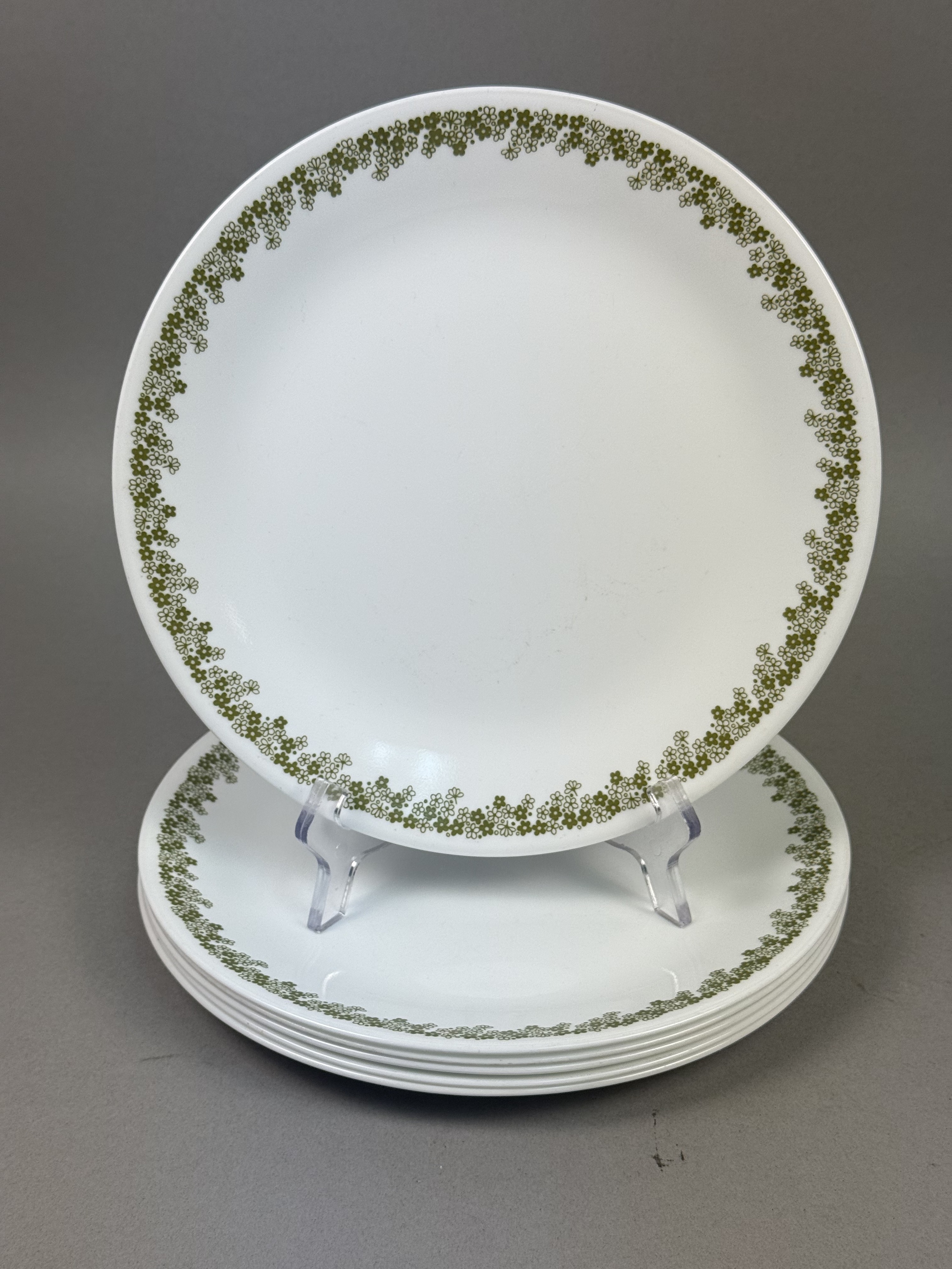 Corelle Spring Blossom Green Dinner Plates