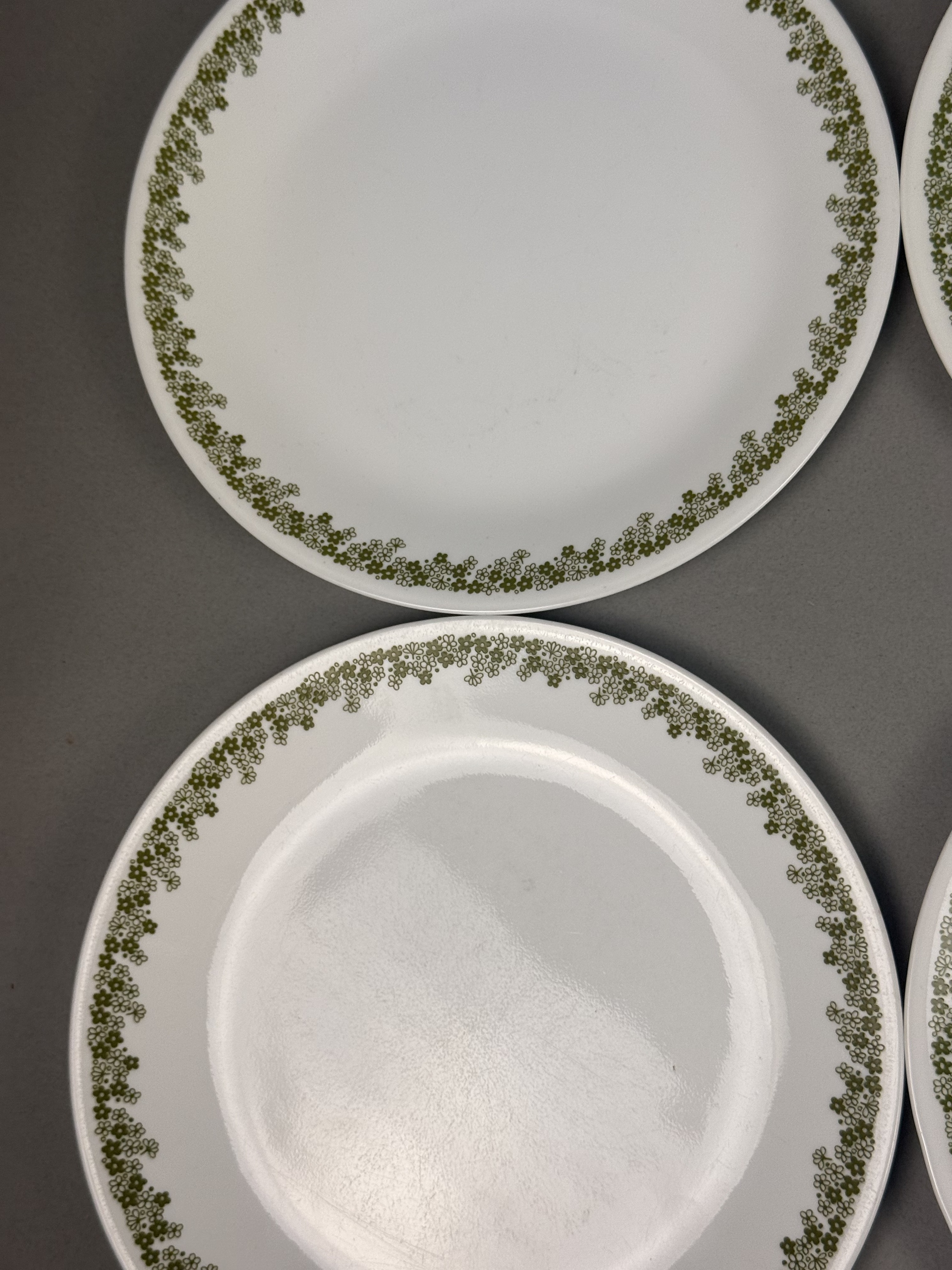 Corelle Spring Blossom Green Dinner Plates