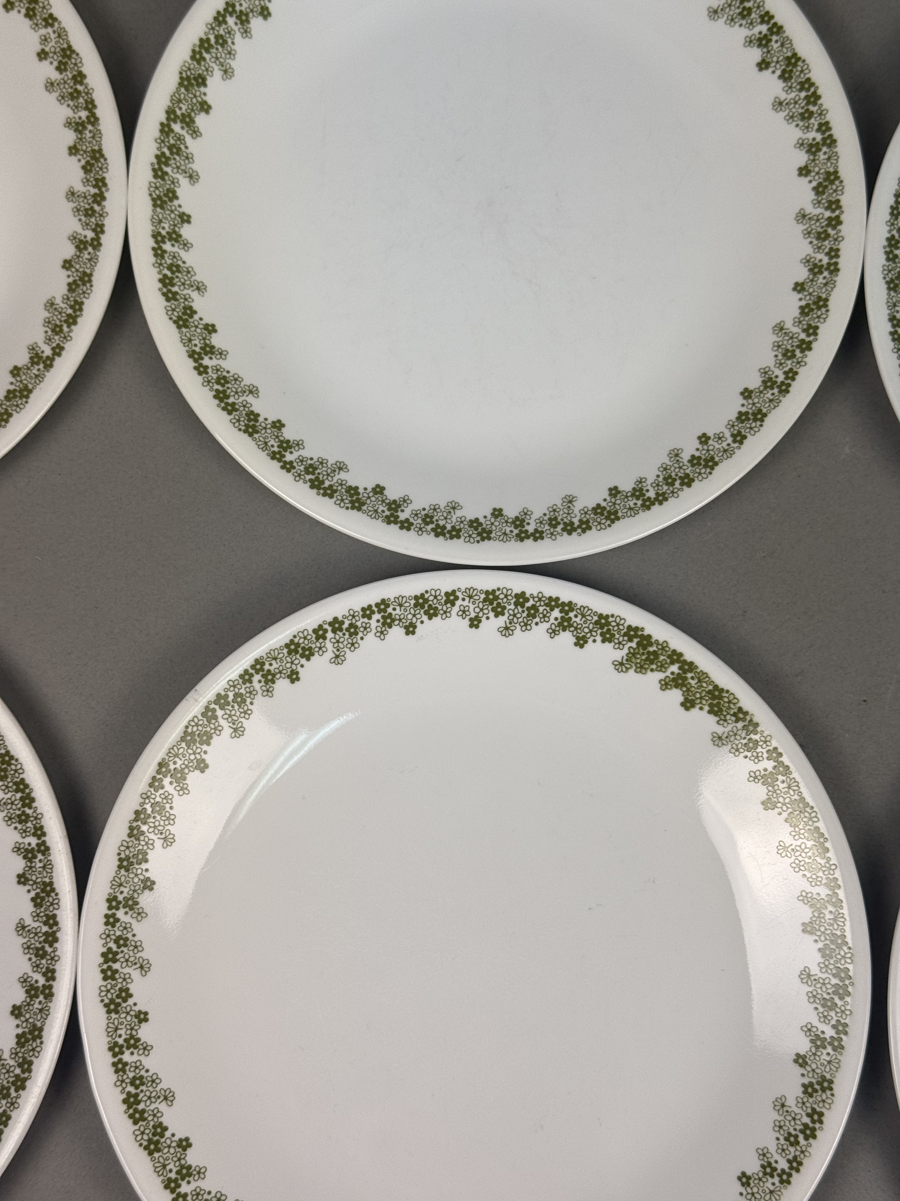 Corelle Spring Blossom Green Dinner Plates