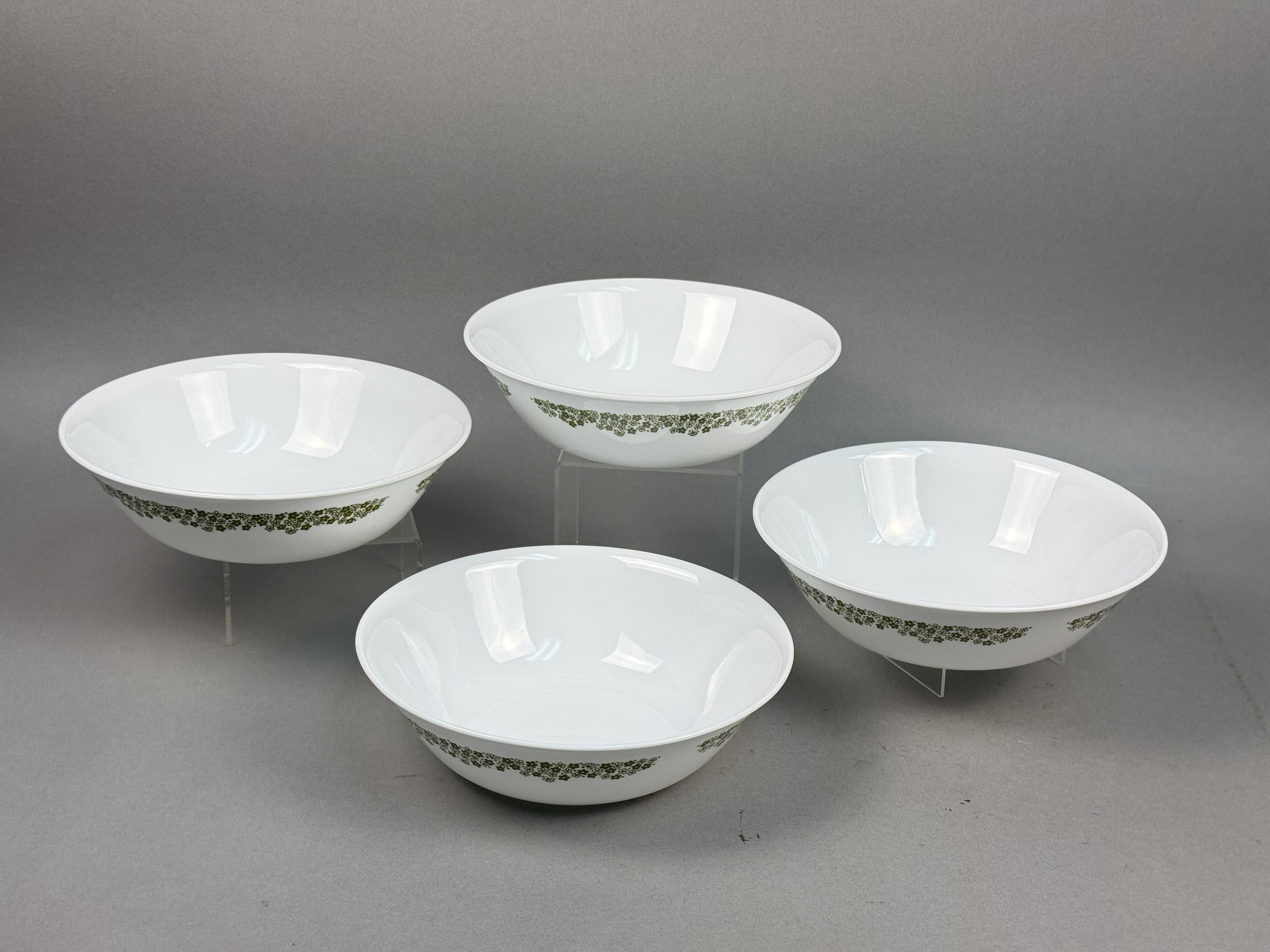 Corelle Spring Blossom Green Glass Bowls