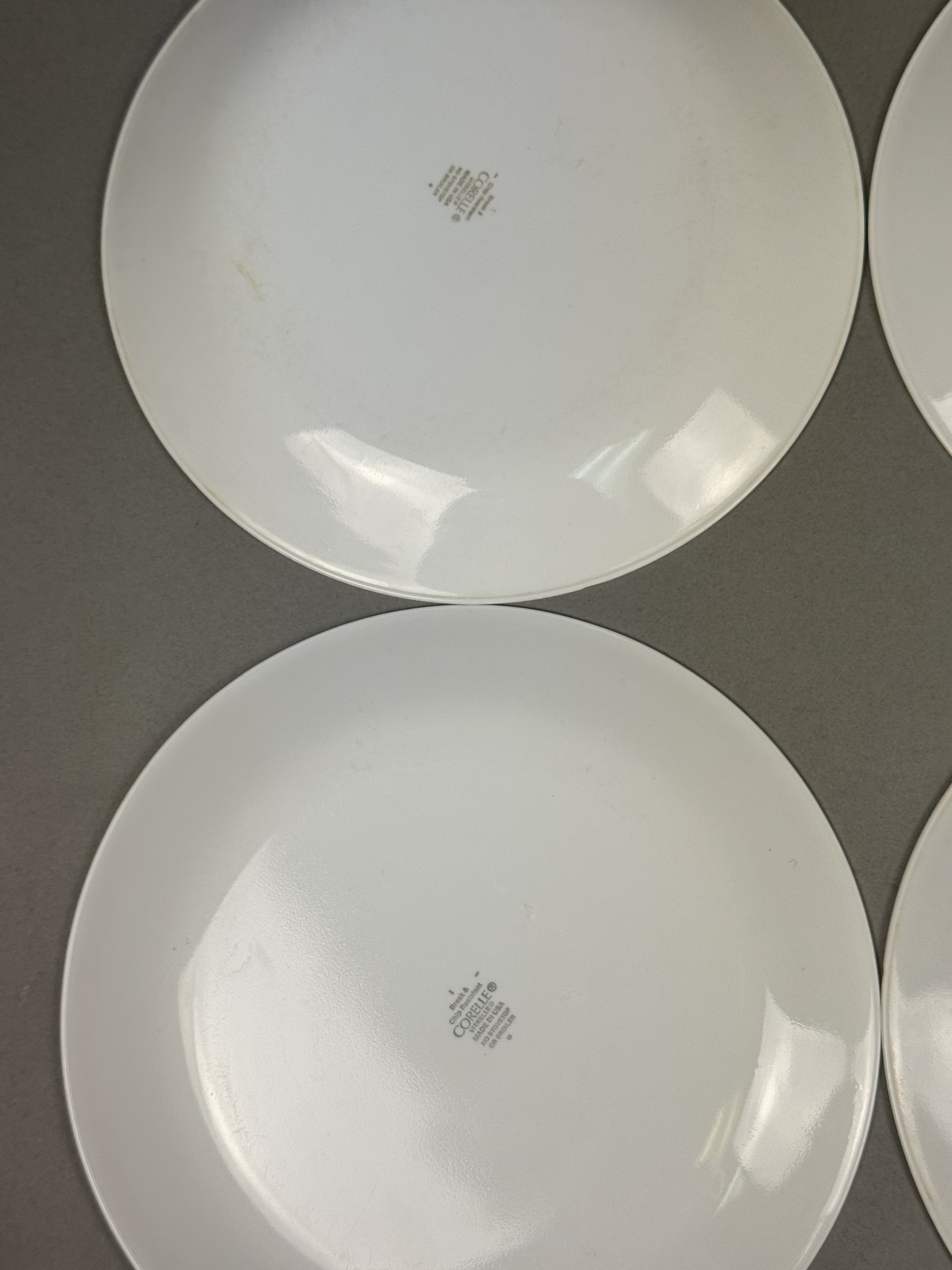 Corelle Vitrelle Red Scroll Dinner Plates