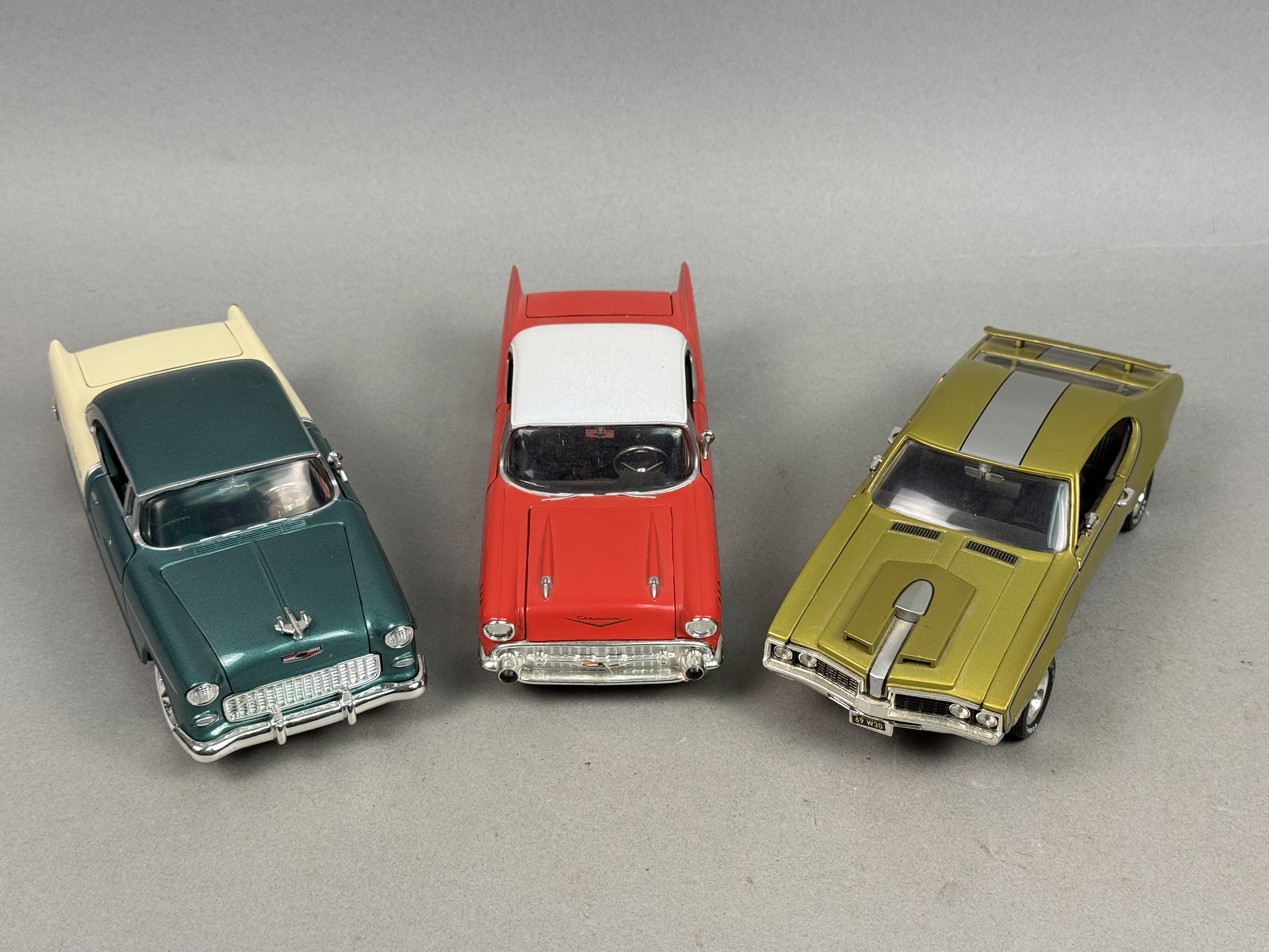 Three Die-Cast Model Muscle Cars