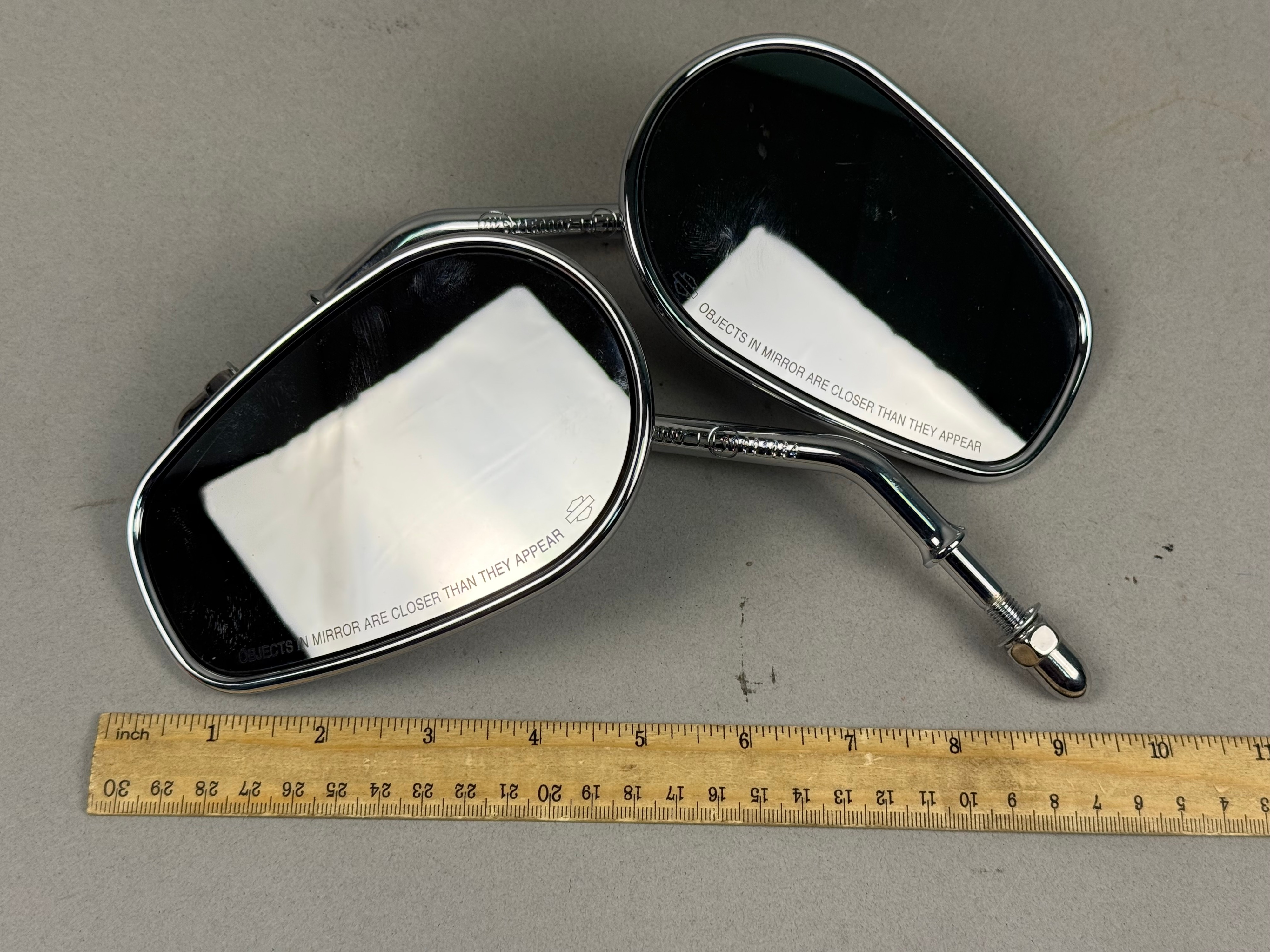 Harley-Davidson Chrome Tapered Mirror Pair