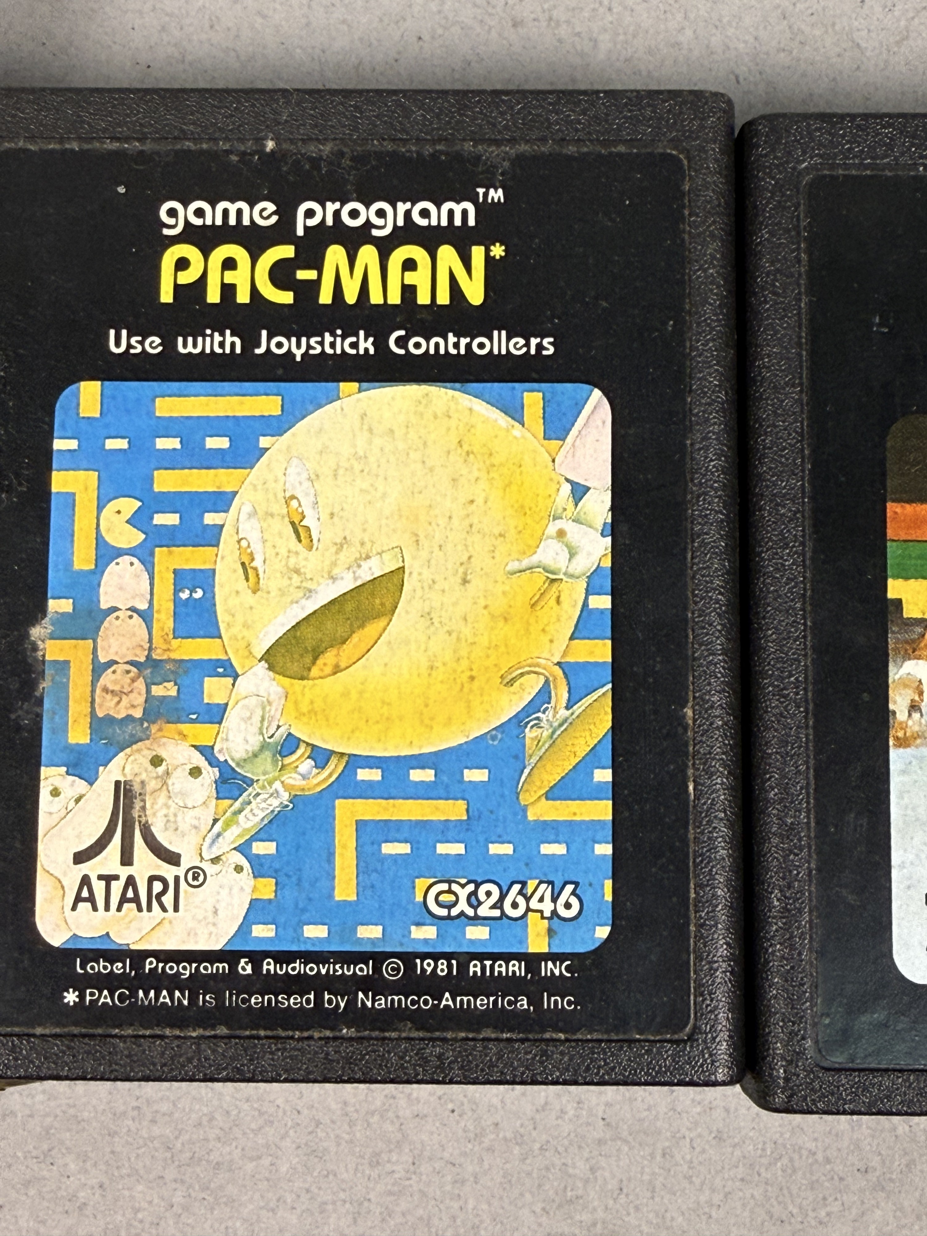 Three Atari 2600 Plastic Game Cartridges