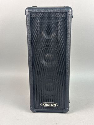 Kustom PA50 Personal PA System. A Kustom PA50 three-channel personal PA system featuring a black 