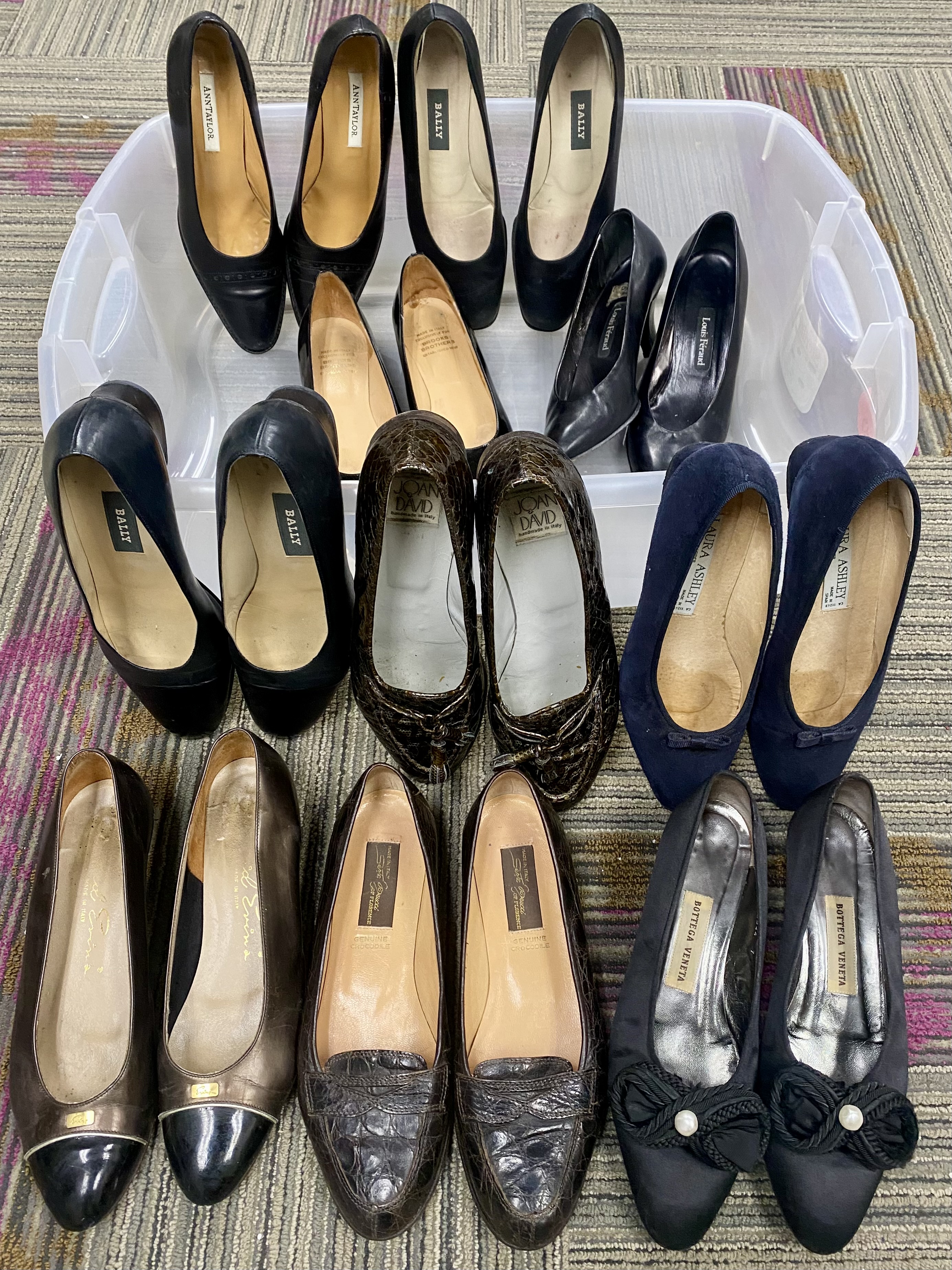 Ten Pair Designer Leather Loafers and Pumps