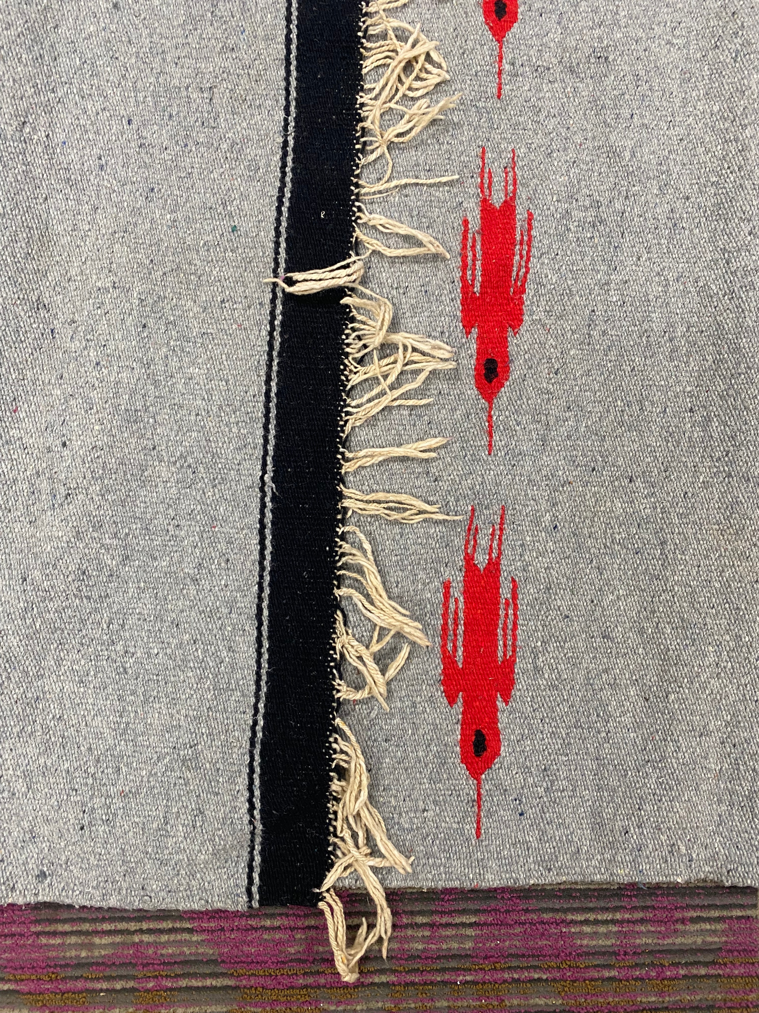 Zapotec Wool Thunderbird Pattern Blanket