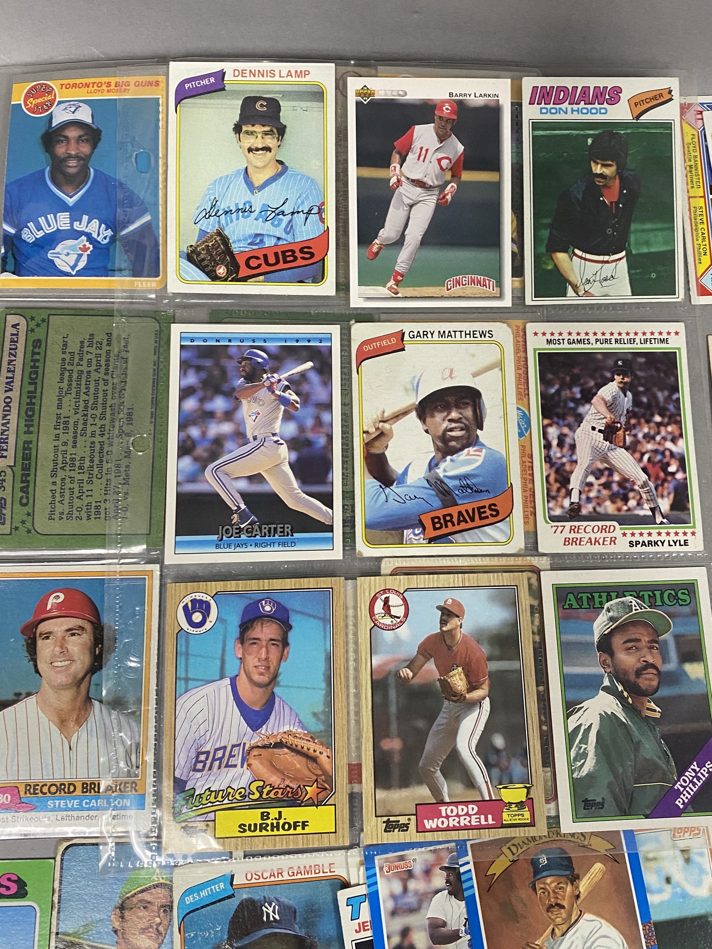 Vintage Assorted Baseball Trading Card Collection