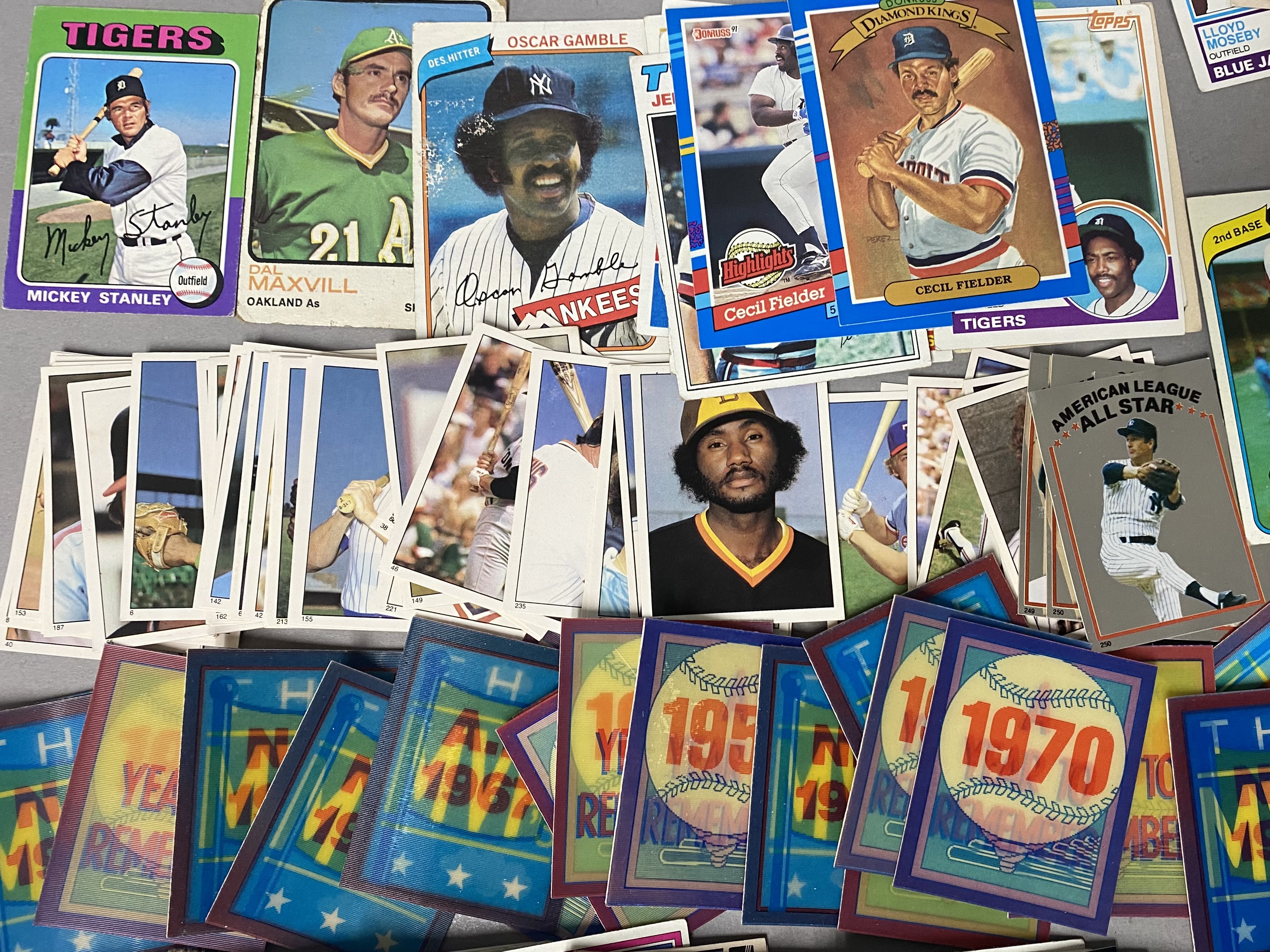 Vintage Assorted Baseball Trading Card Collection