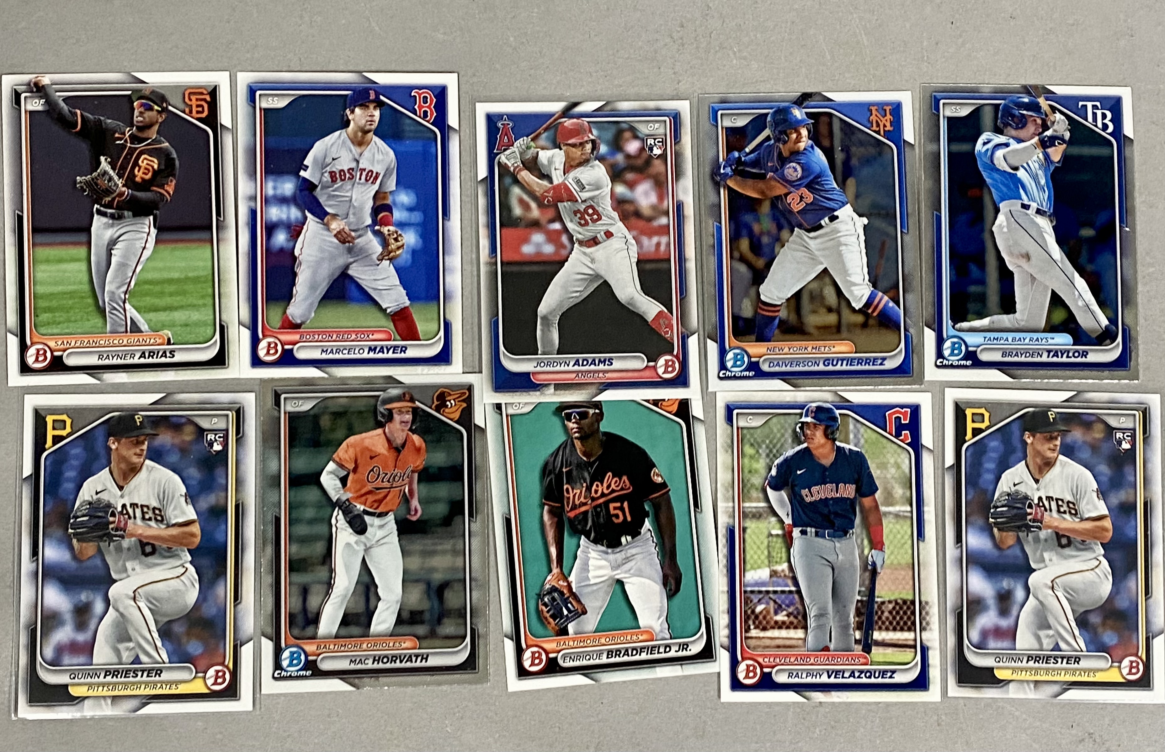 Topps and Bowman Chrome Baseball Card Collection