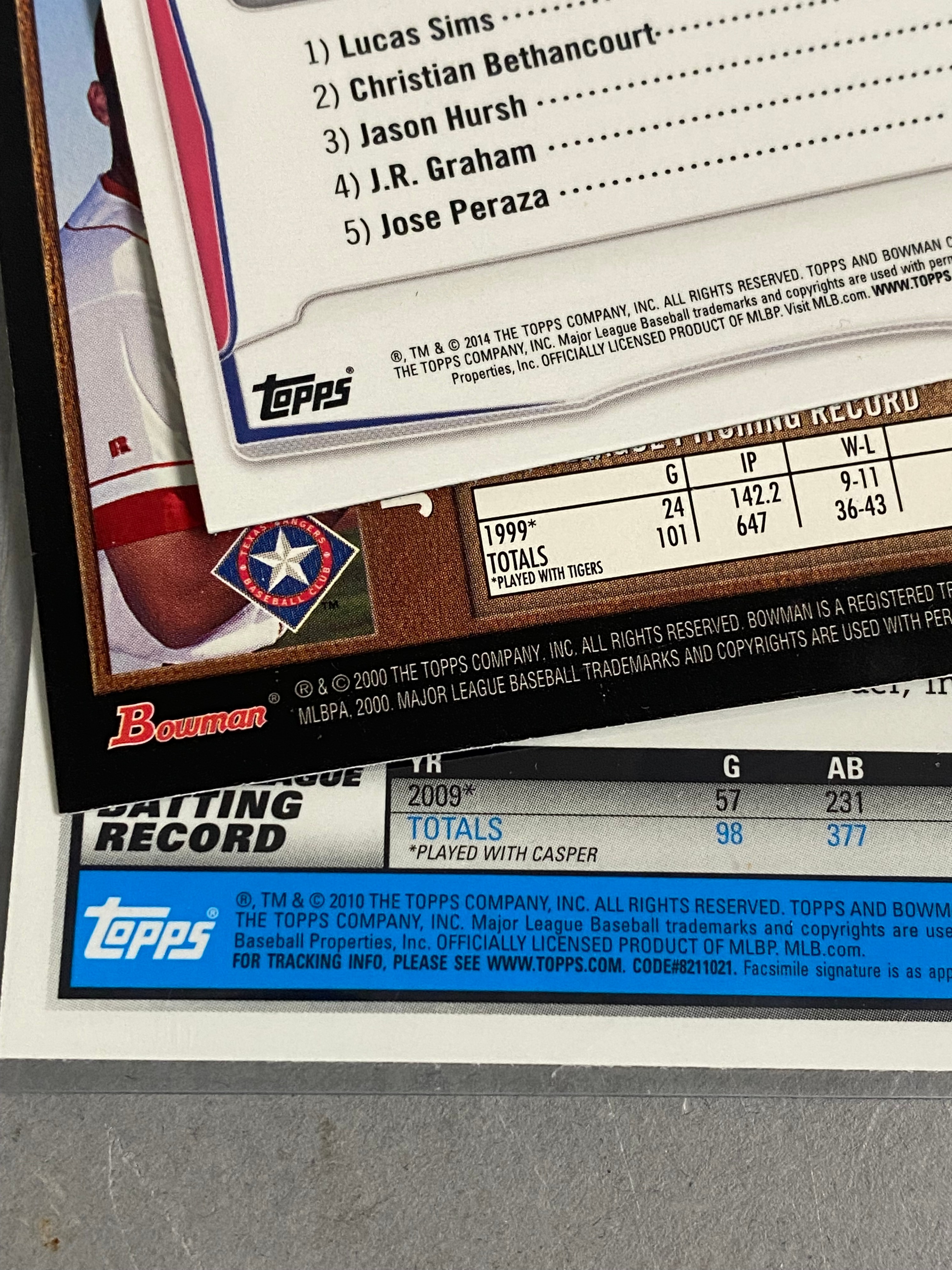 Topps and Bowman Baseball Card Collection