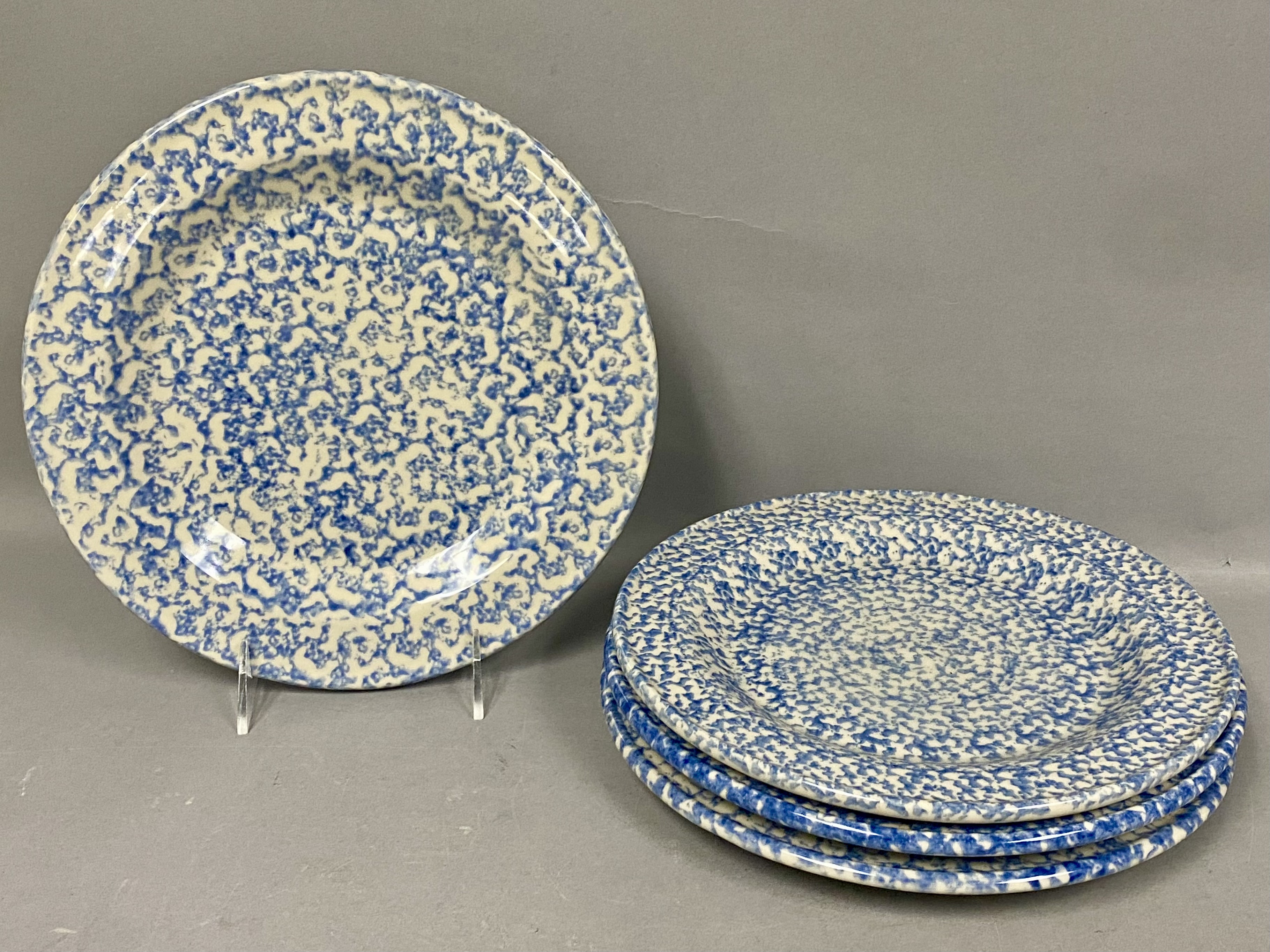 Gerald Henn Roseville Spongeware Plates