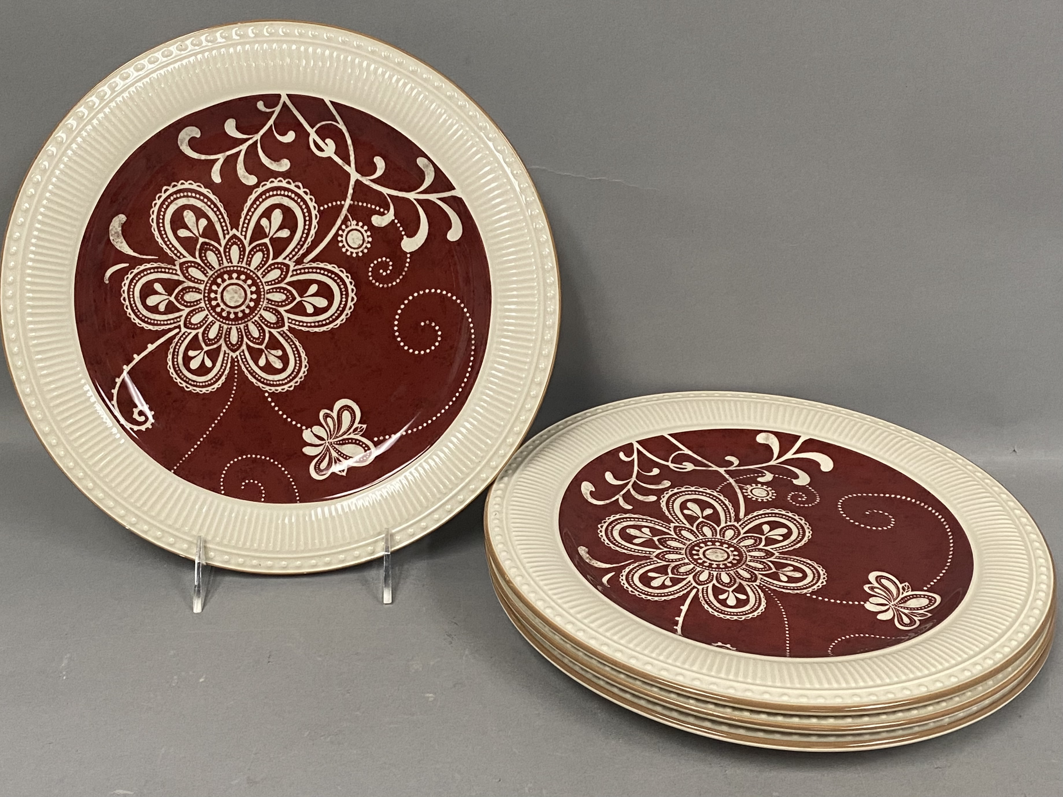 Pier 1 Maribeth Ironstone Dinner Plates