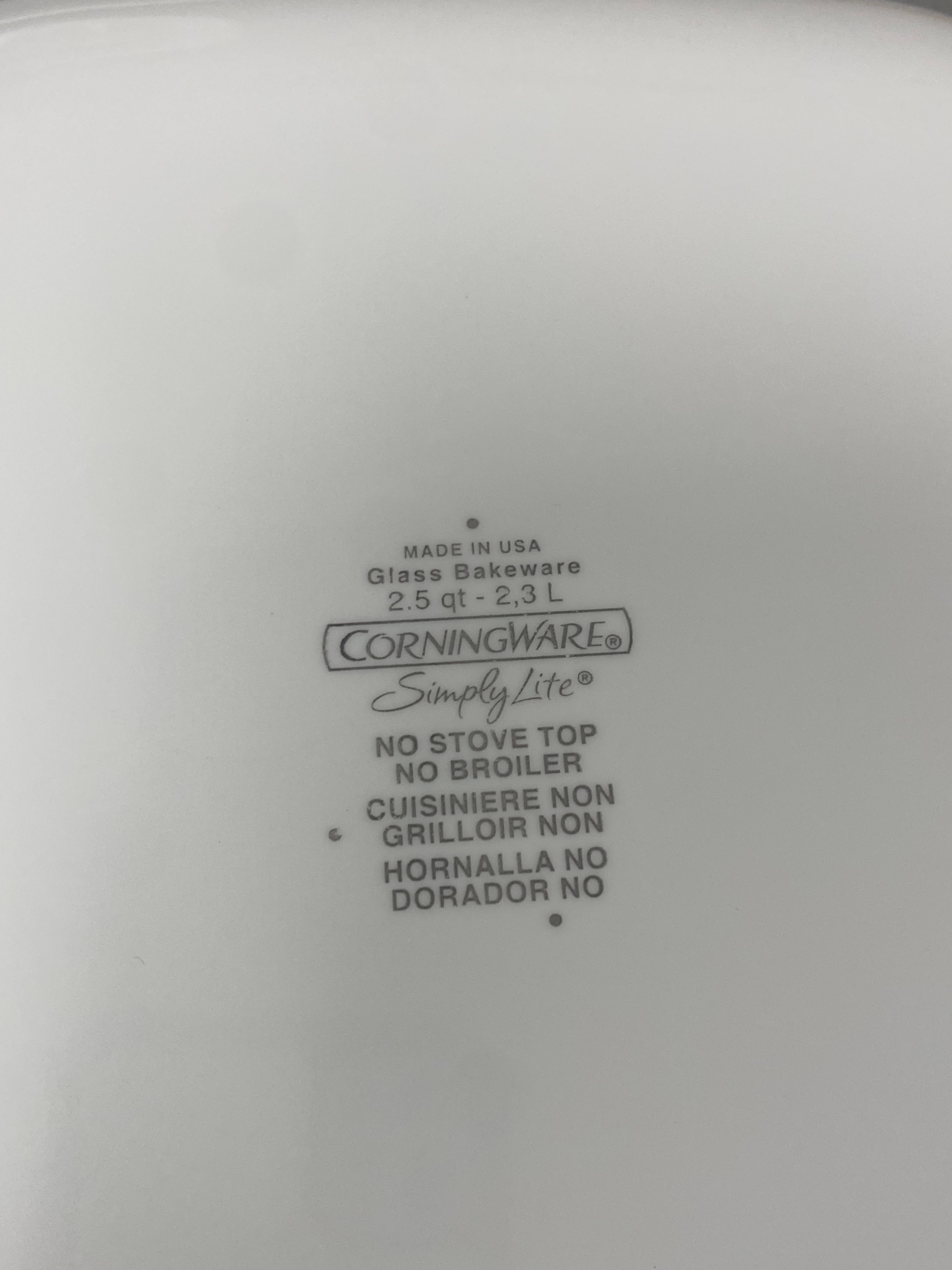CorningWare Simply Lite White Bakeware Set