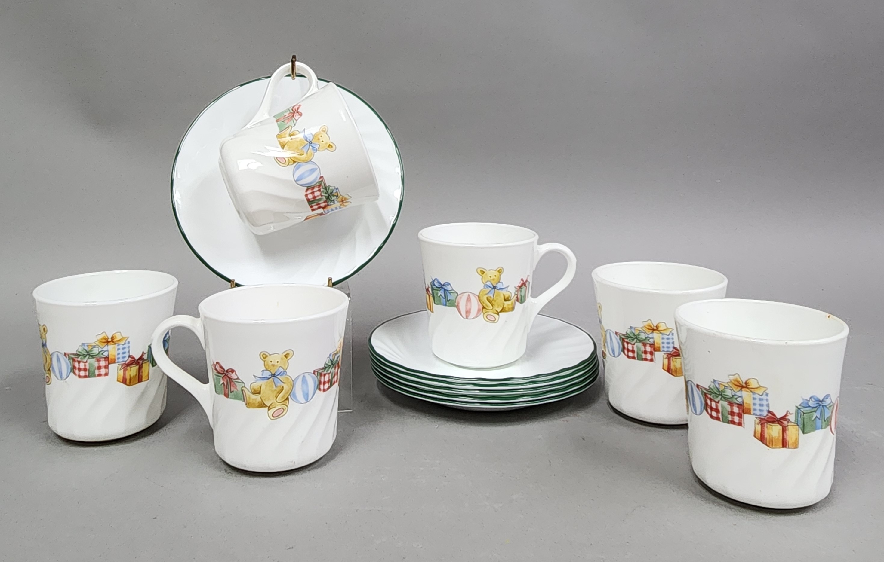 Corelle Holiday Magic Mugs & Saucers