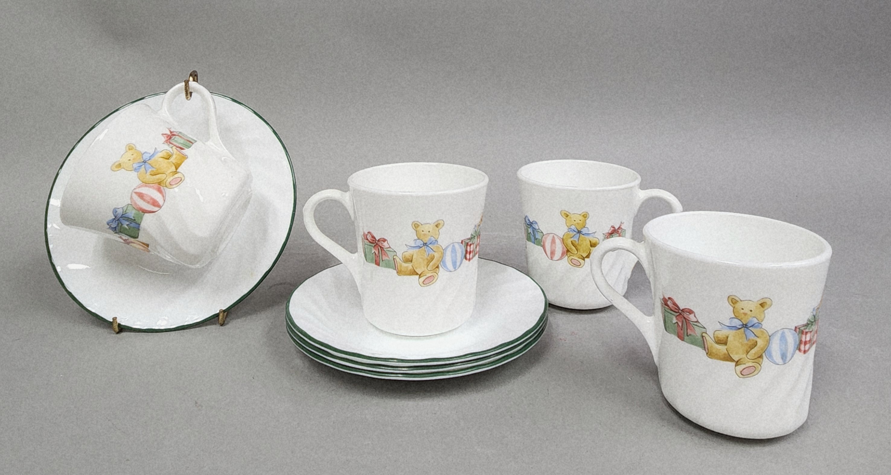 Holiday Magic Teddy Bear Cups & Saucers