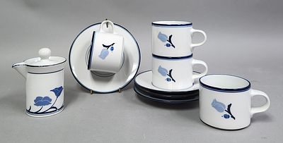 Dansk La Tulipe Ceramic Service. This partial stoneware service in the La Tulipe pattern by 