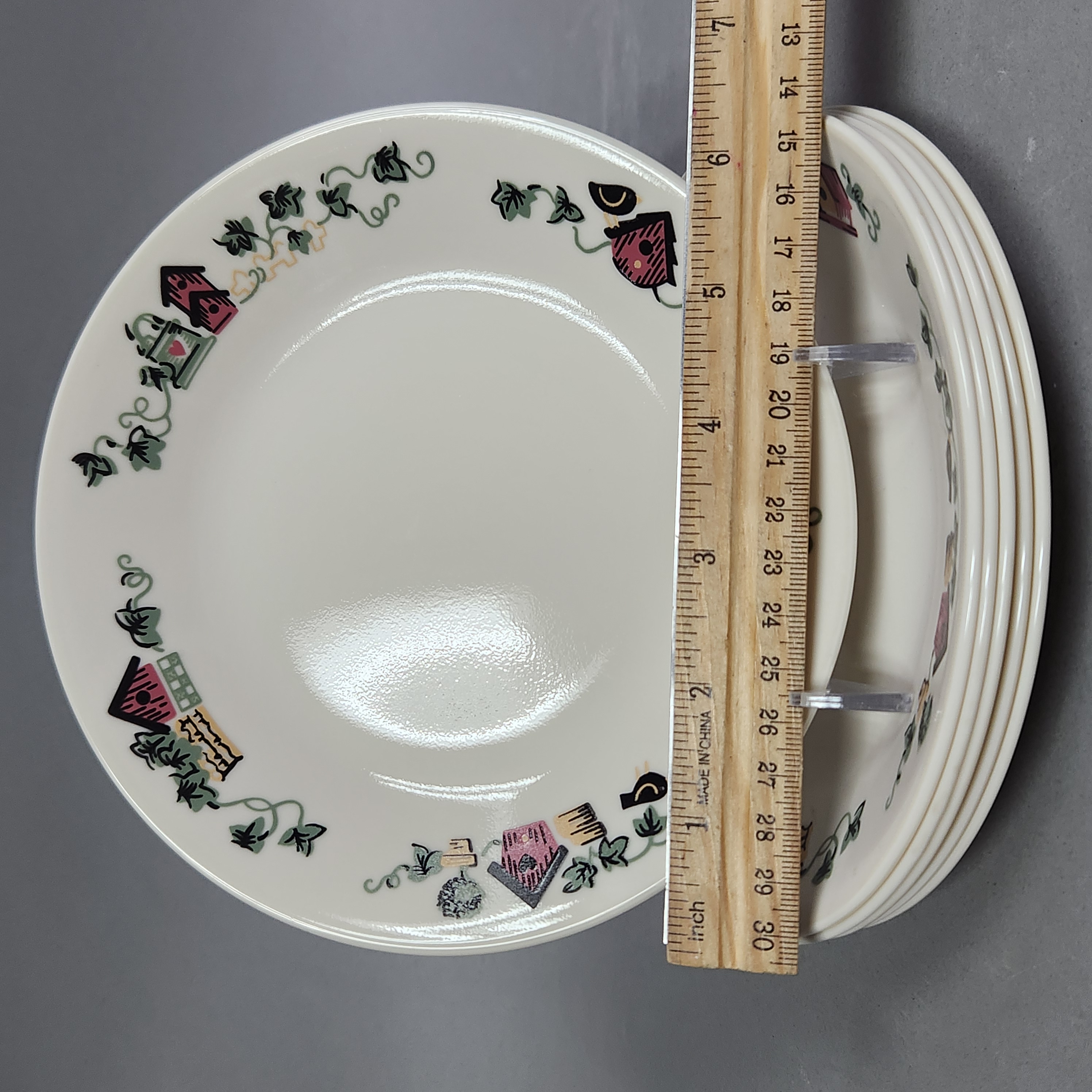 Corelle Birdhouse Vitrelle Plates