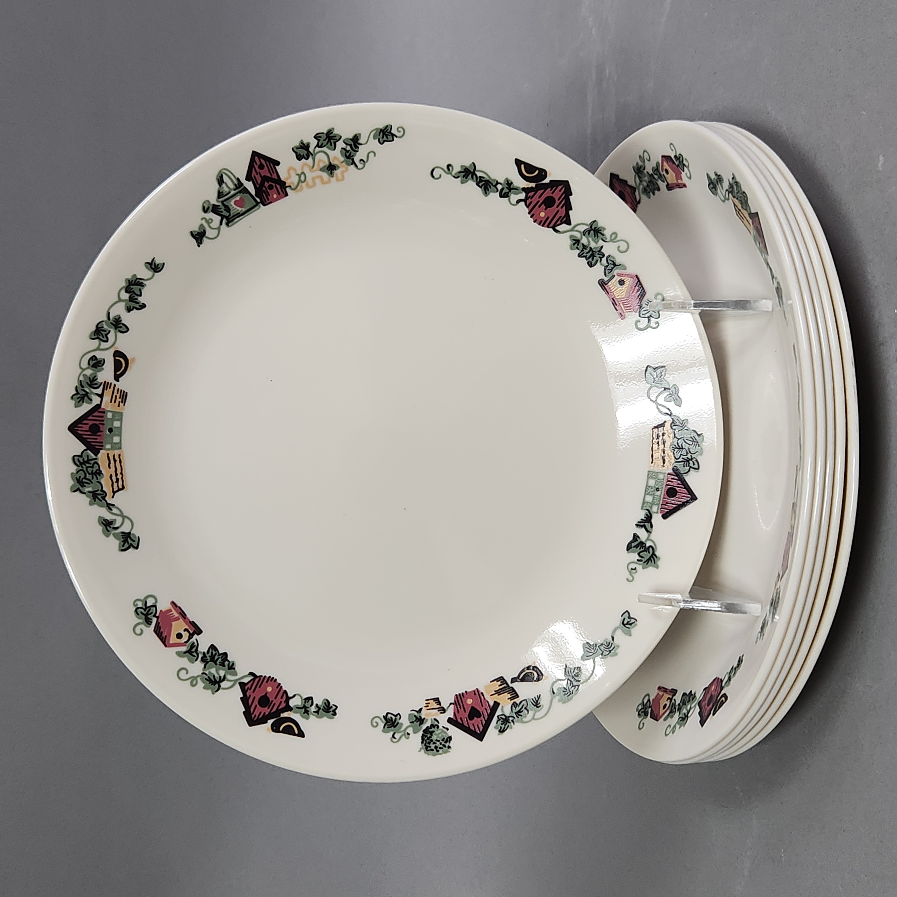 Corelle Birdhouse Vitrelle Dinner Plates