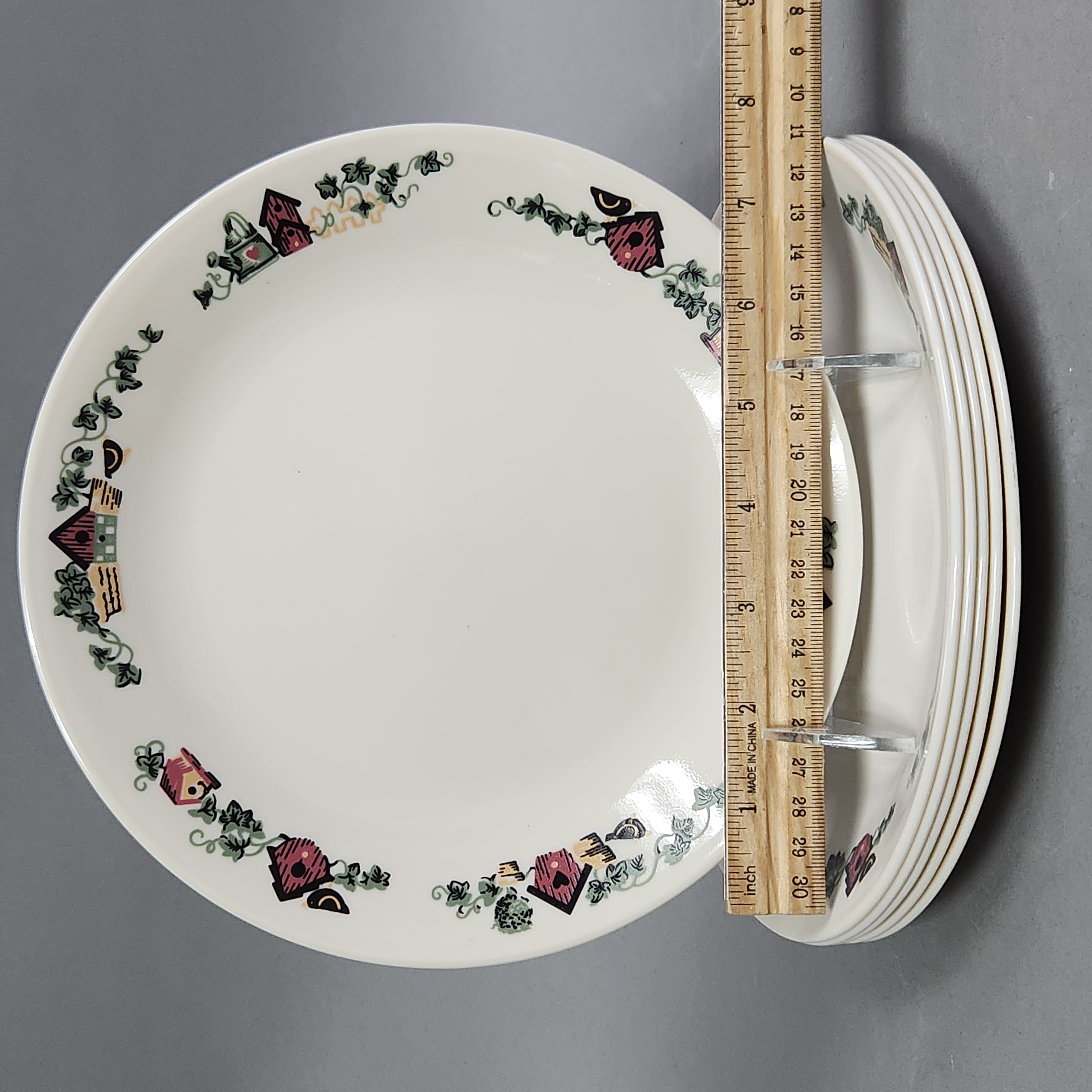 Corelle Birdhouse Vitrelle Dinner Plates