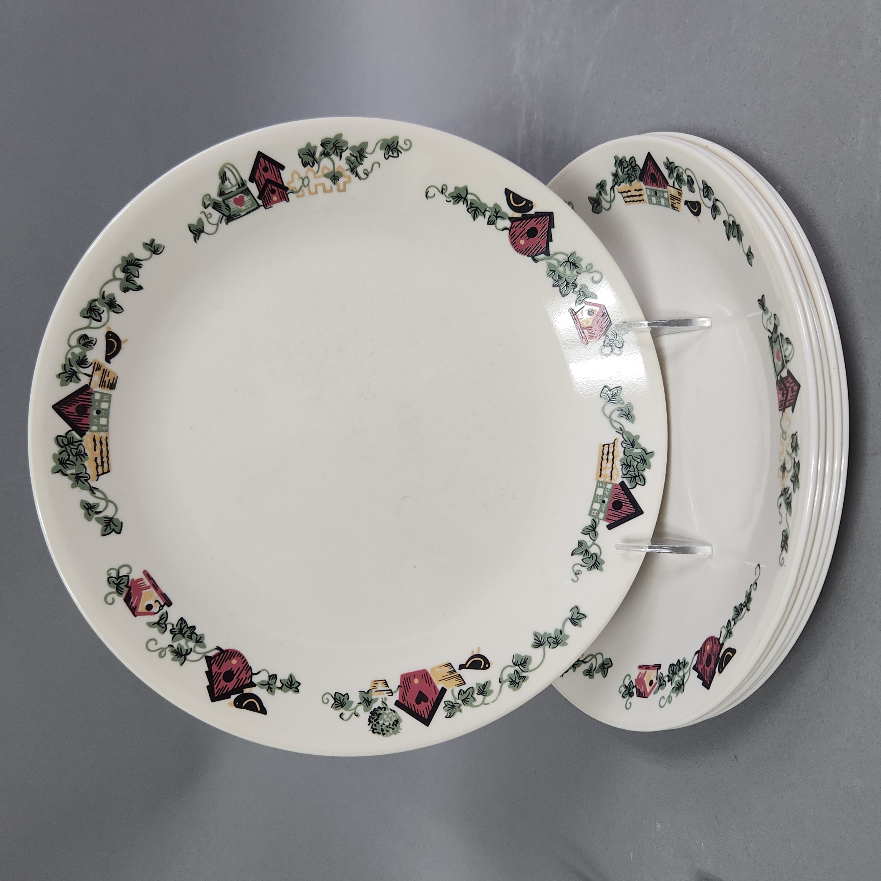 Corelle Birdhouse Pattern Dinner Plates