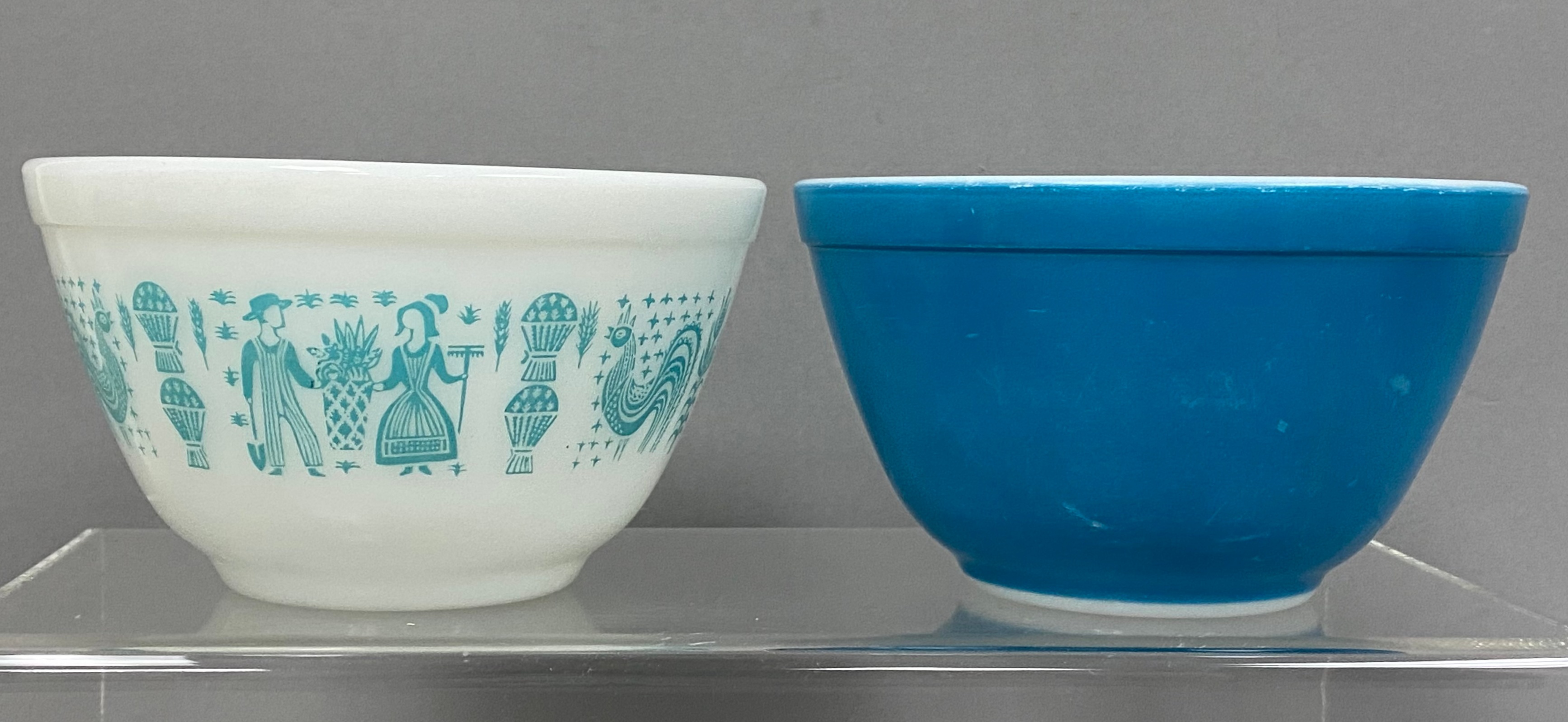 Pyrex Butterprint and Turquoise Mixing Bowls