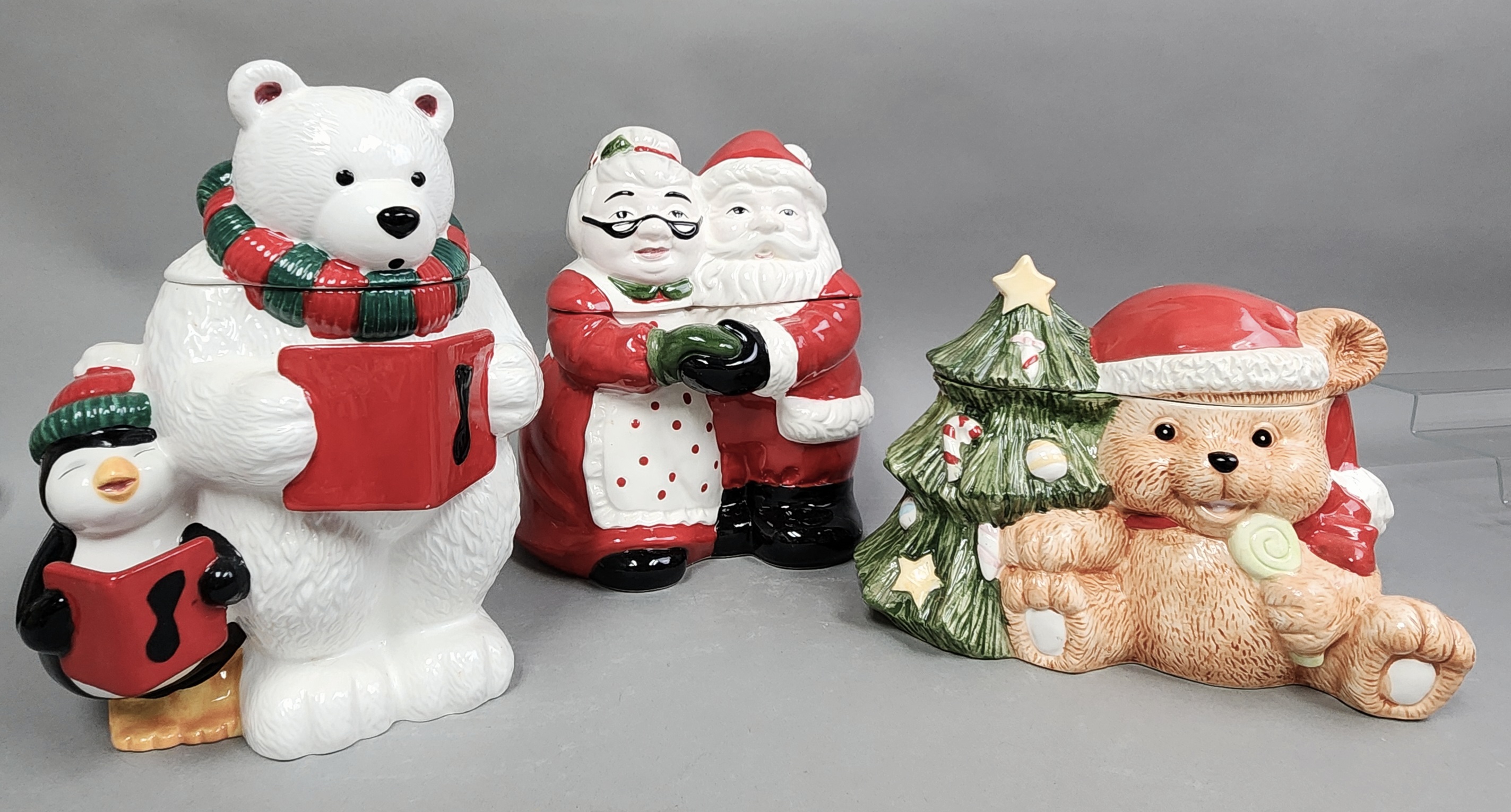 Assorted Christmas Ceramic Cookie Jars