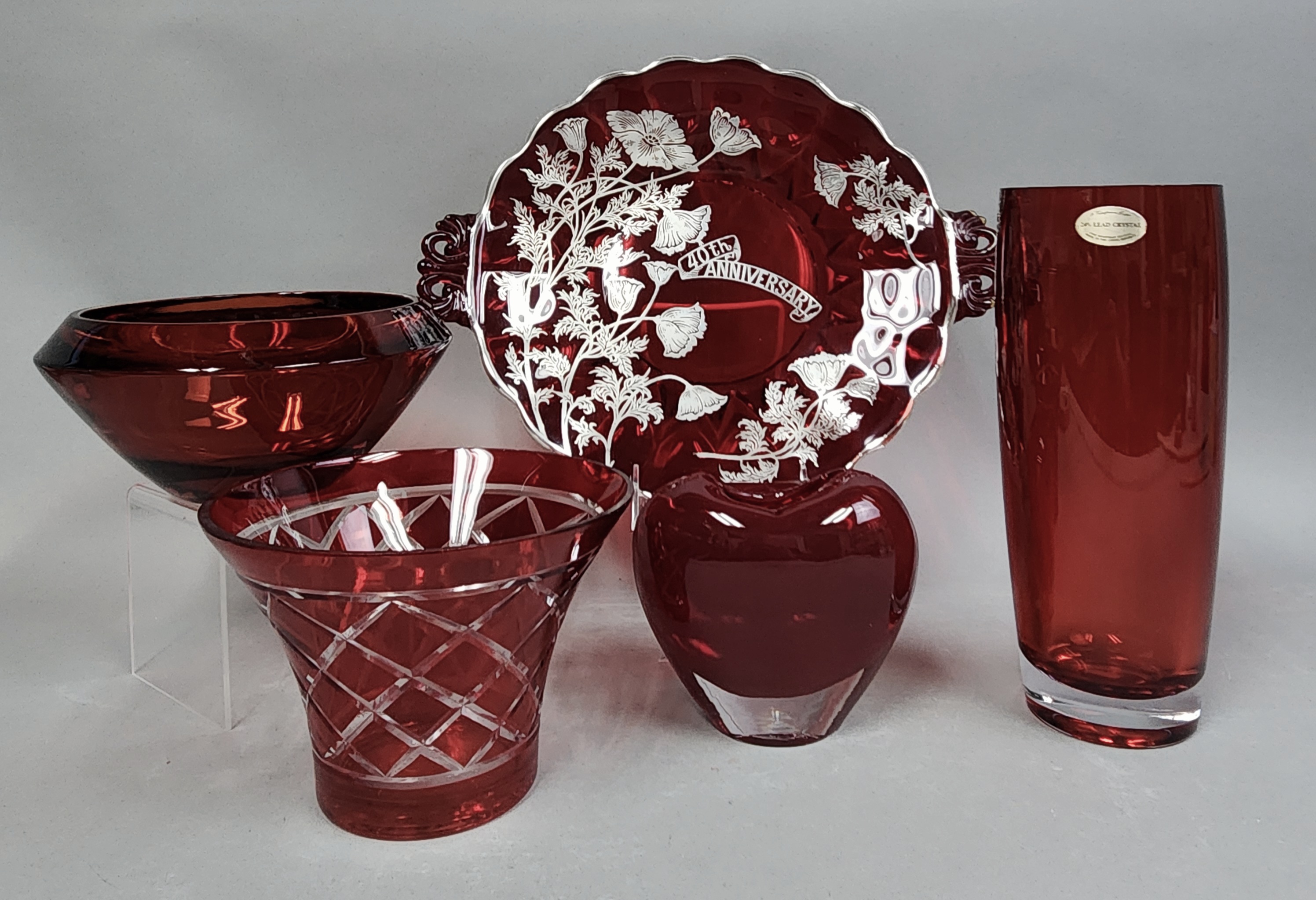 Ruby Lead Crystal Inc Teleflora Bohemian