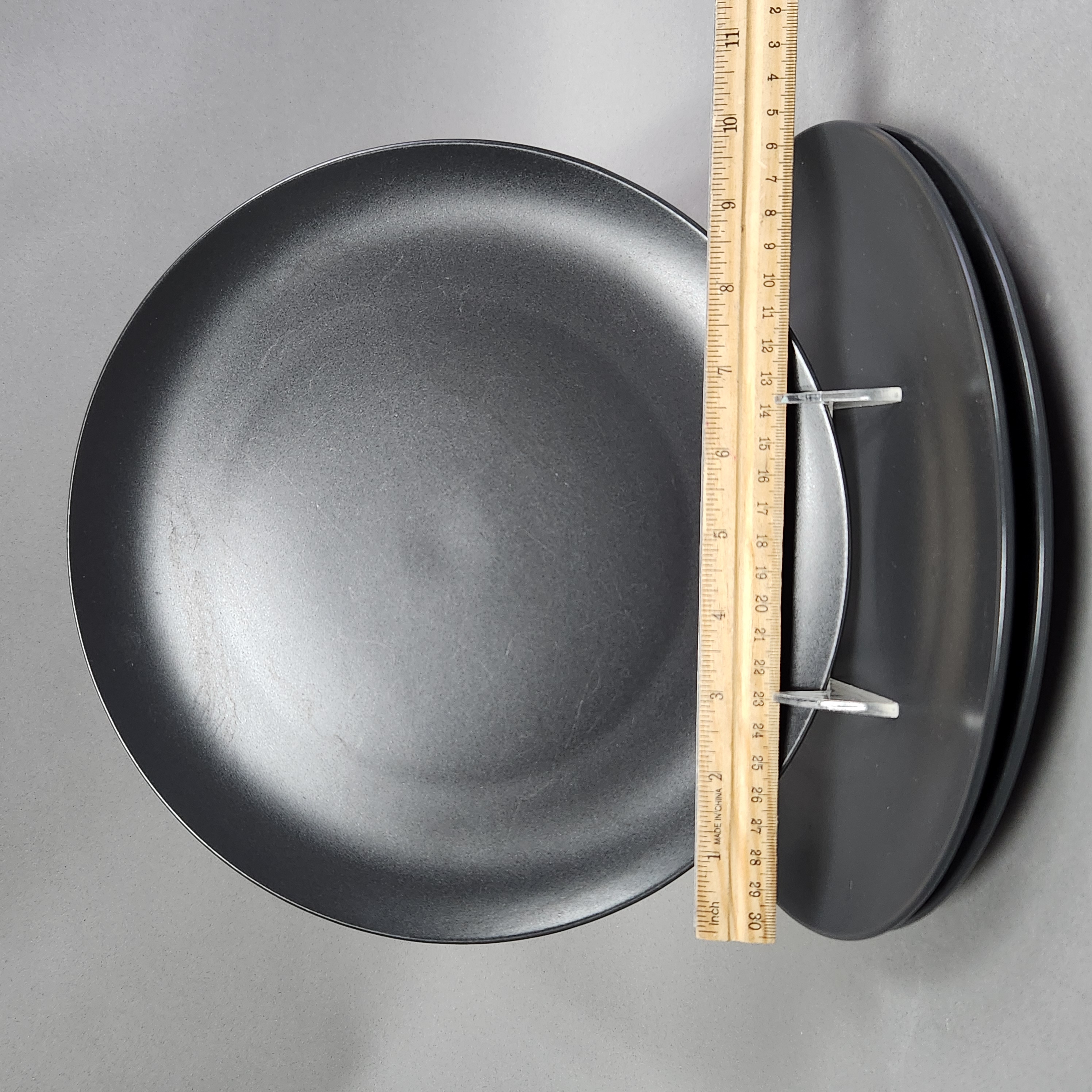 IKEA Stoneware Matte Black Plates