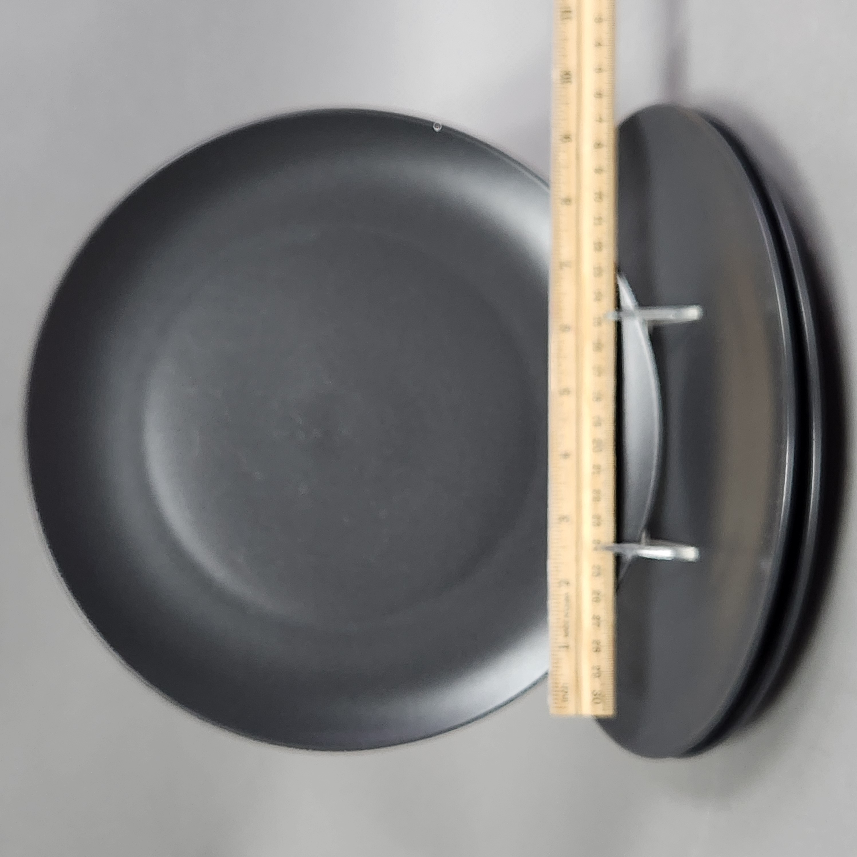 Ikea Matte Black Stoneware Plates