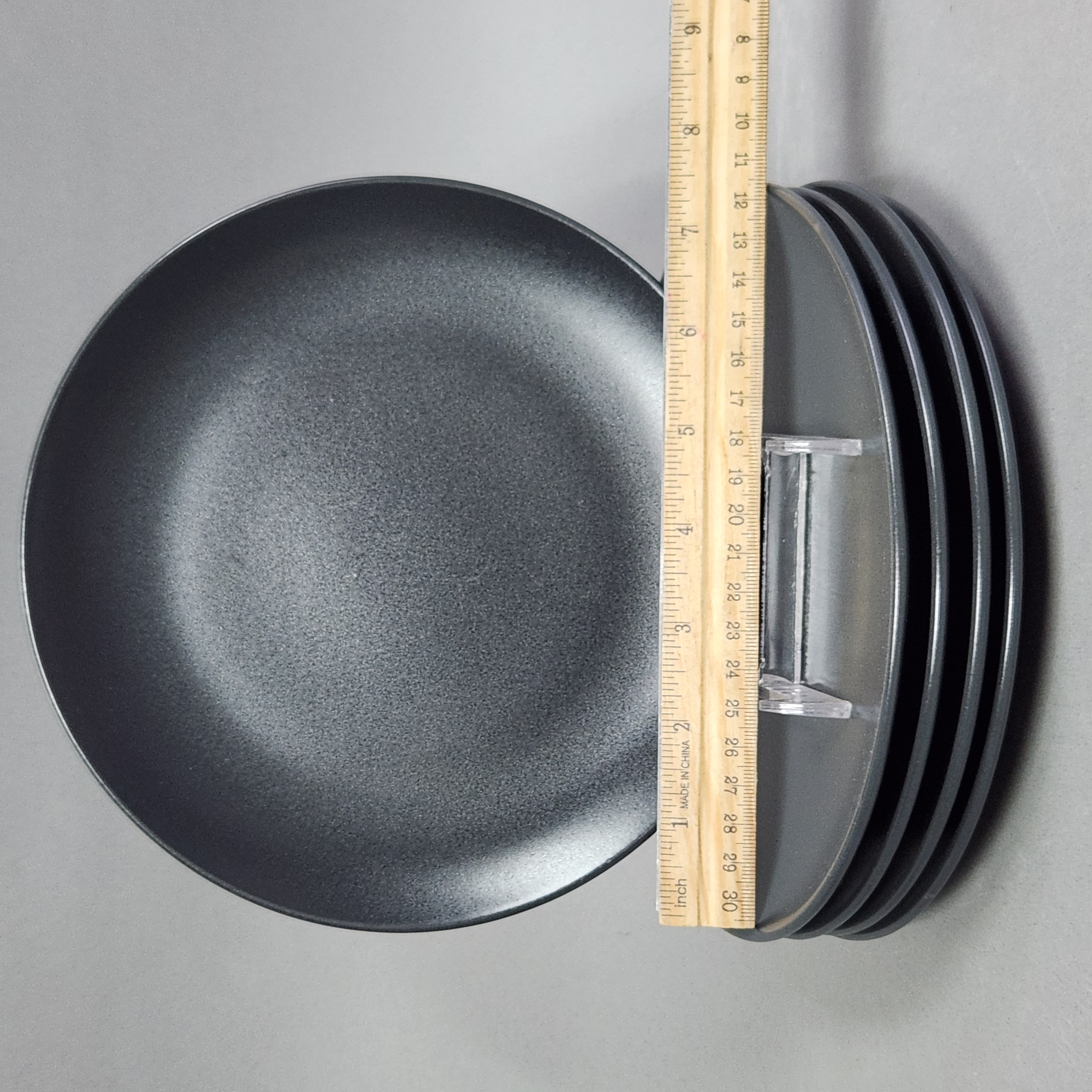 IKEA Dinera Charcoal Stoneware Plates