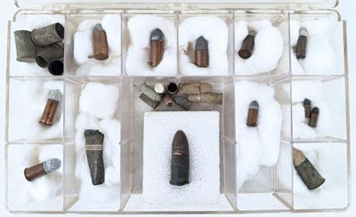 (12) Civil War Era Cartridges. (2) 56-56 Spencer Civil War era cartridges. (3) Pinfire 